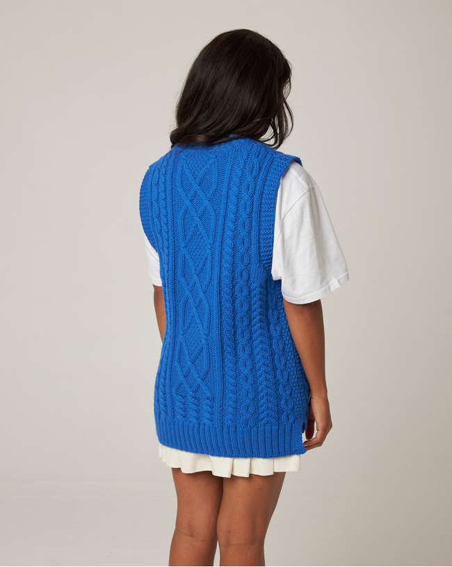 Image of model wearing Rig Sweater Vest.
