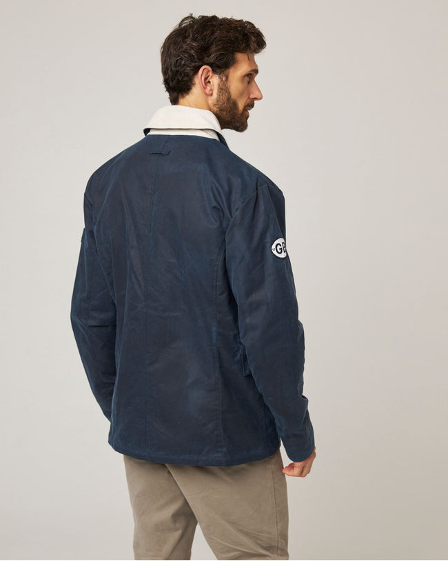 Image of model wearing Warwick Waxed Jacket.