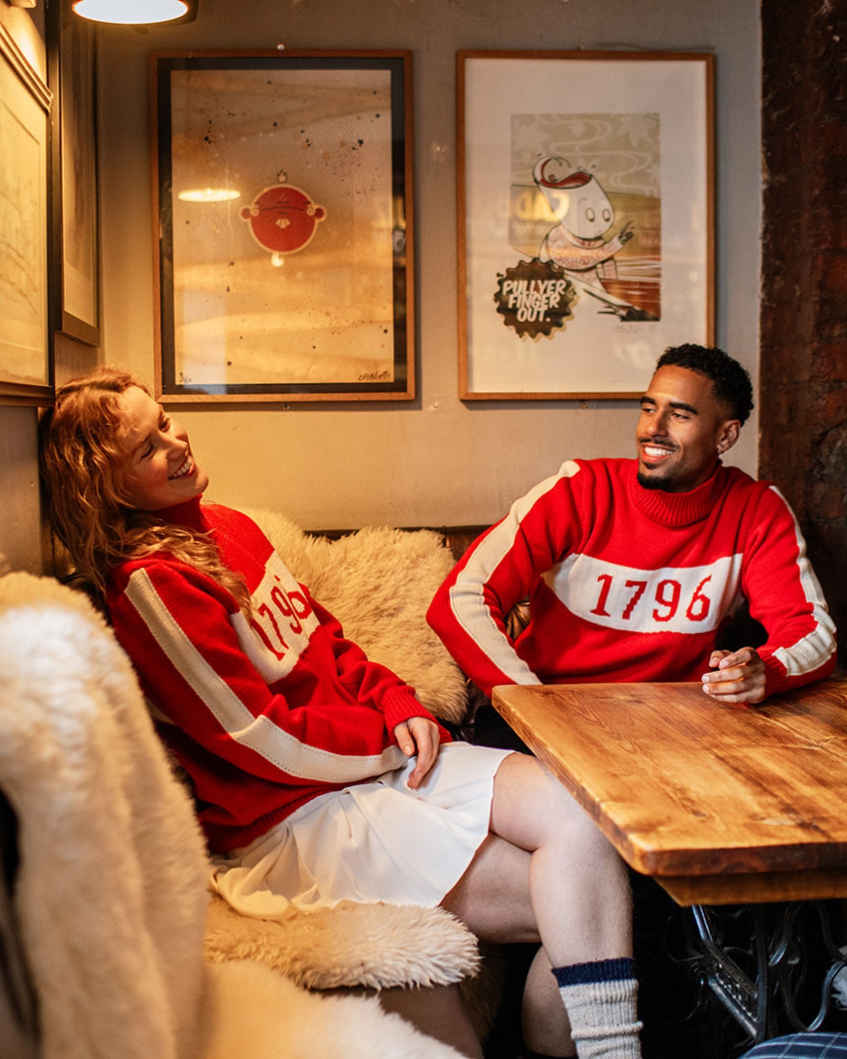 Image of model wearing 1796 Jumper. Model is 5ft8in, size UK 8 and wearing size Small