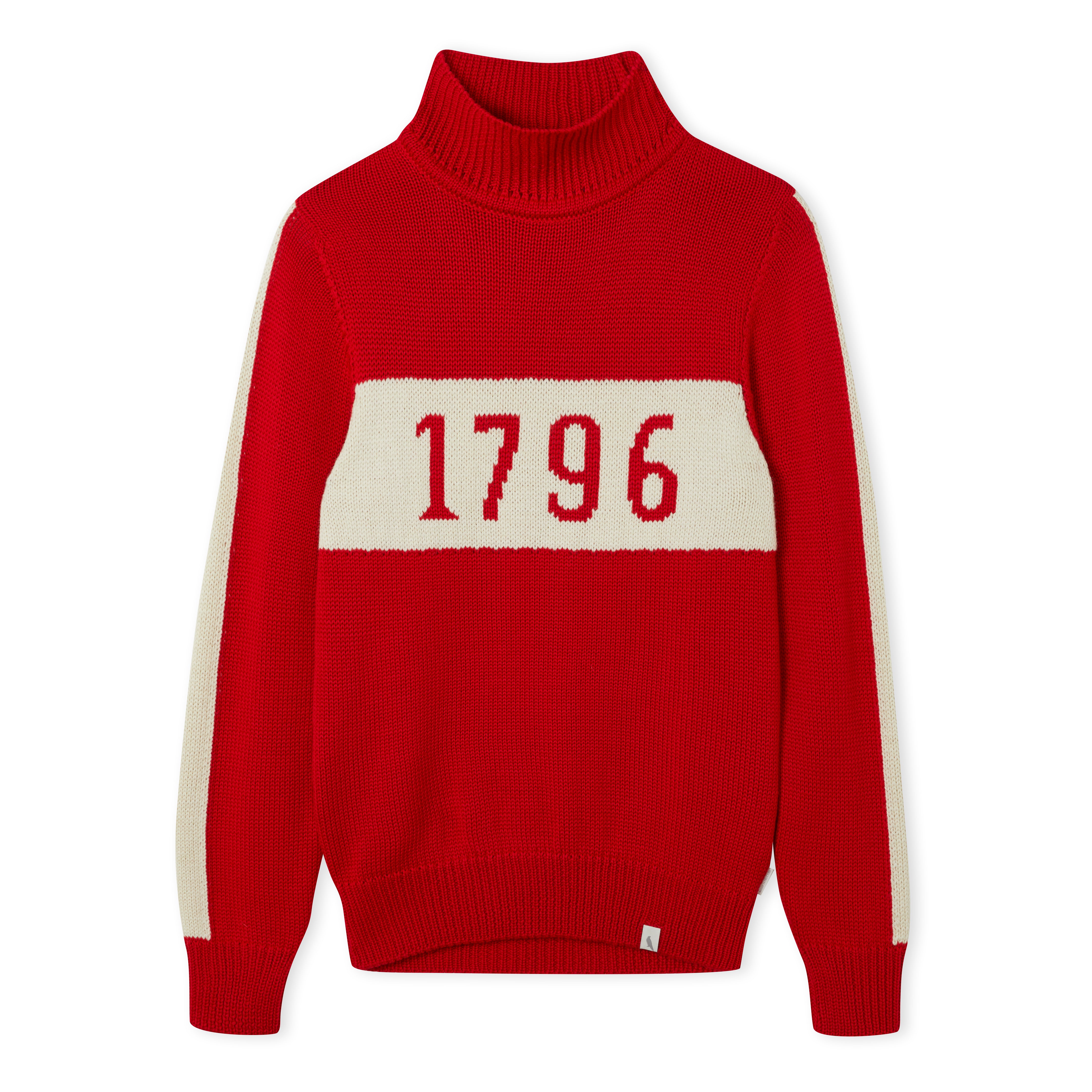 Image of model wearing 1796 Jumper. Model is 5ft8in, size UK 8 and wearing size Small