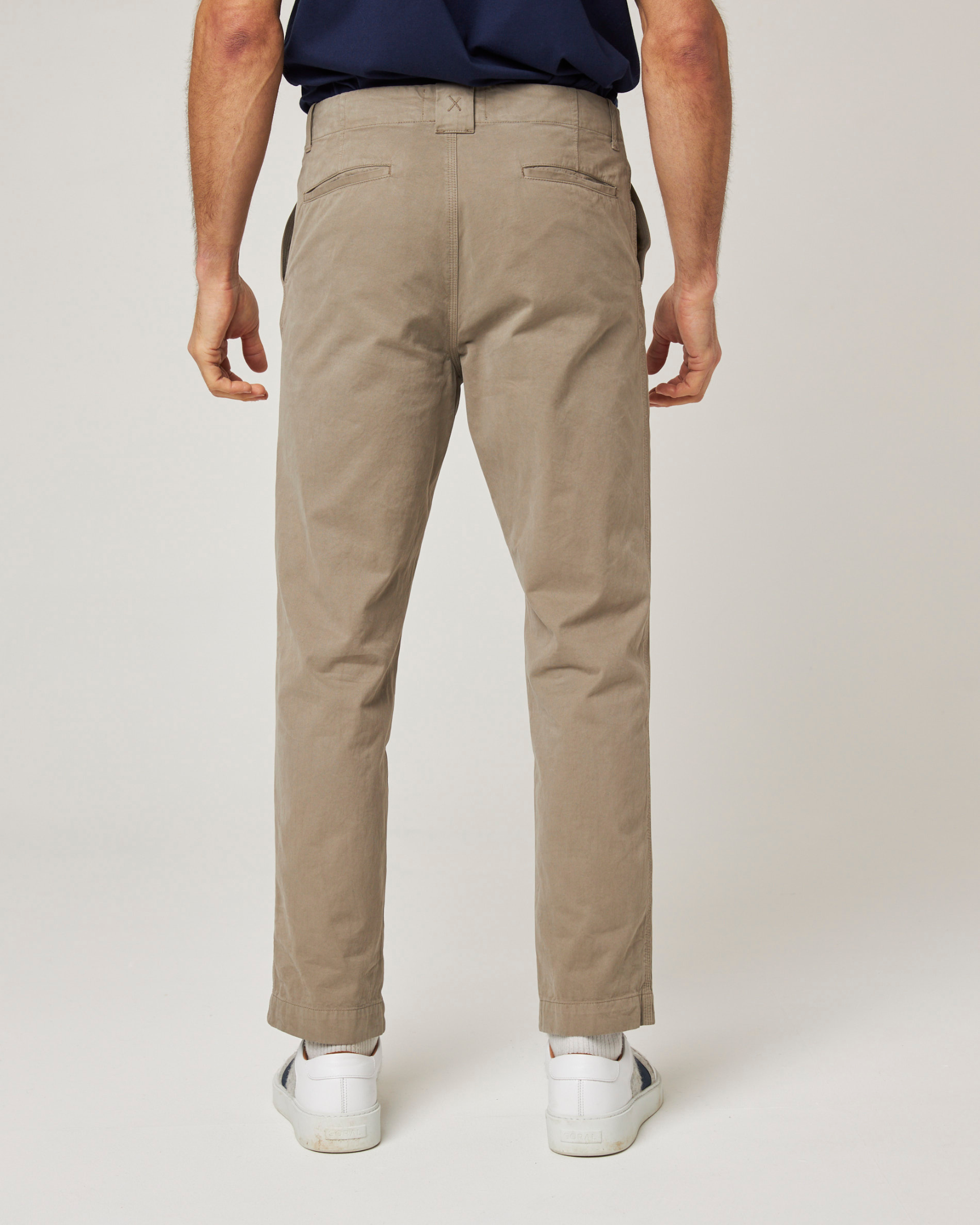 Image of model wearing Ashton Chore Trousers. 