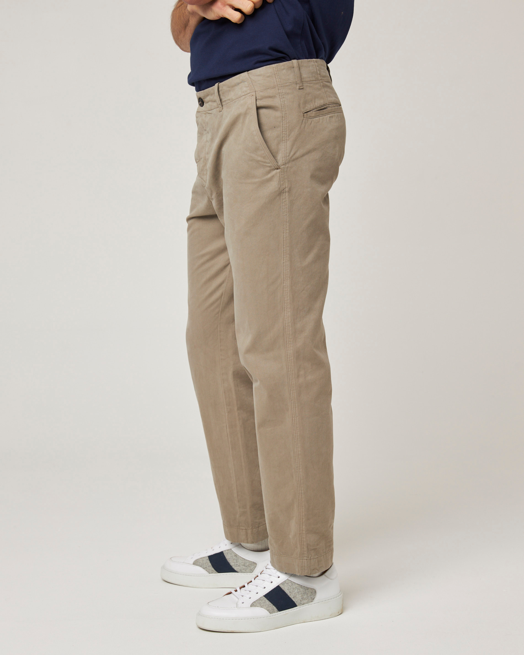 Image of model wearing Ashton Chore Trousers. 