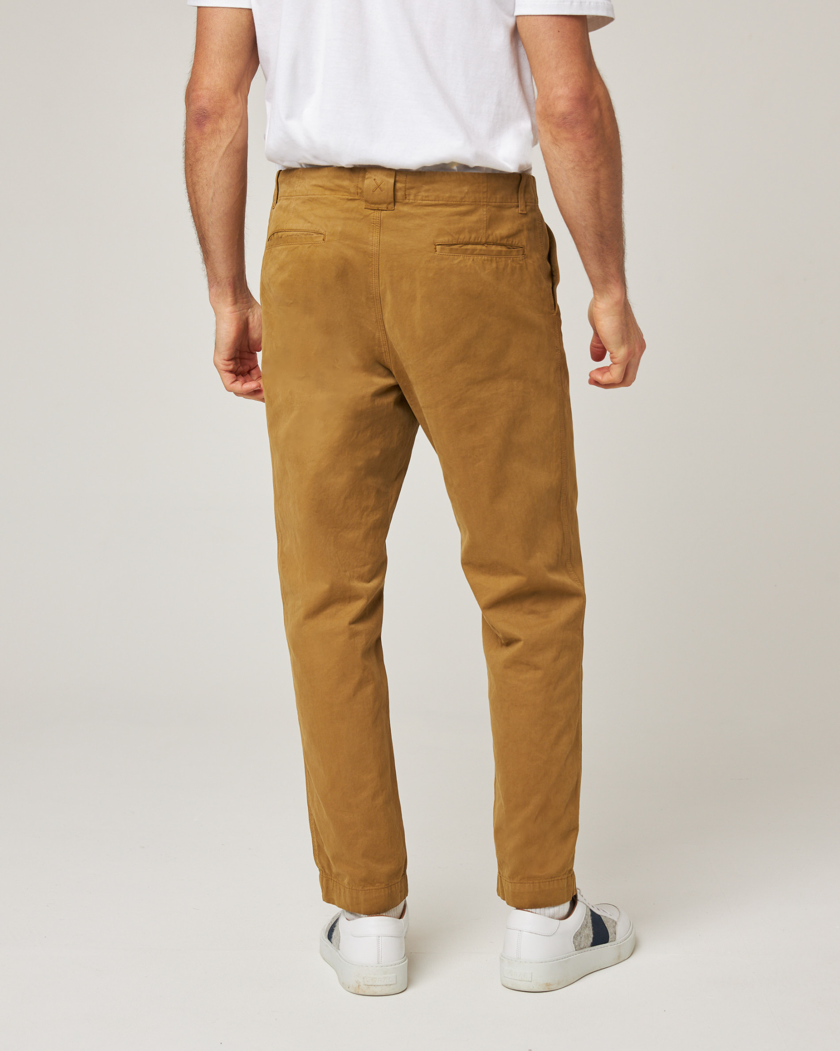 Image of model wearing Ashton Chore Trousers. 
