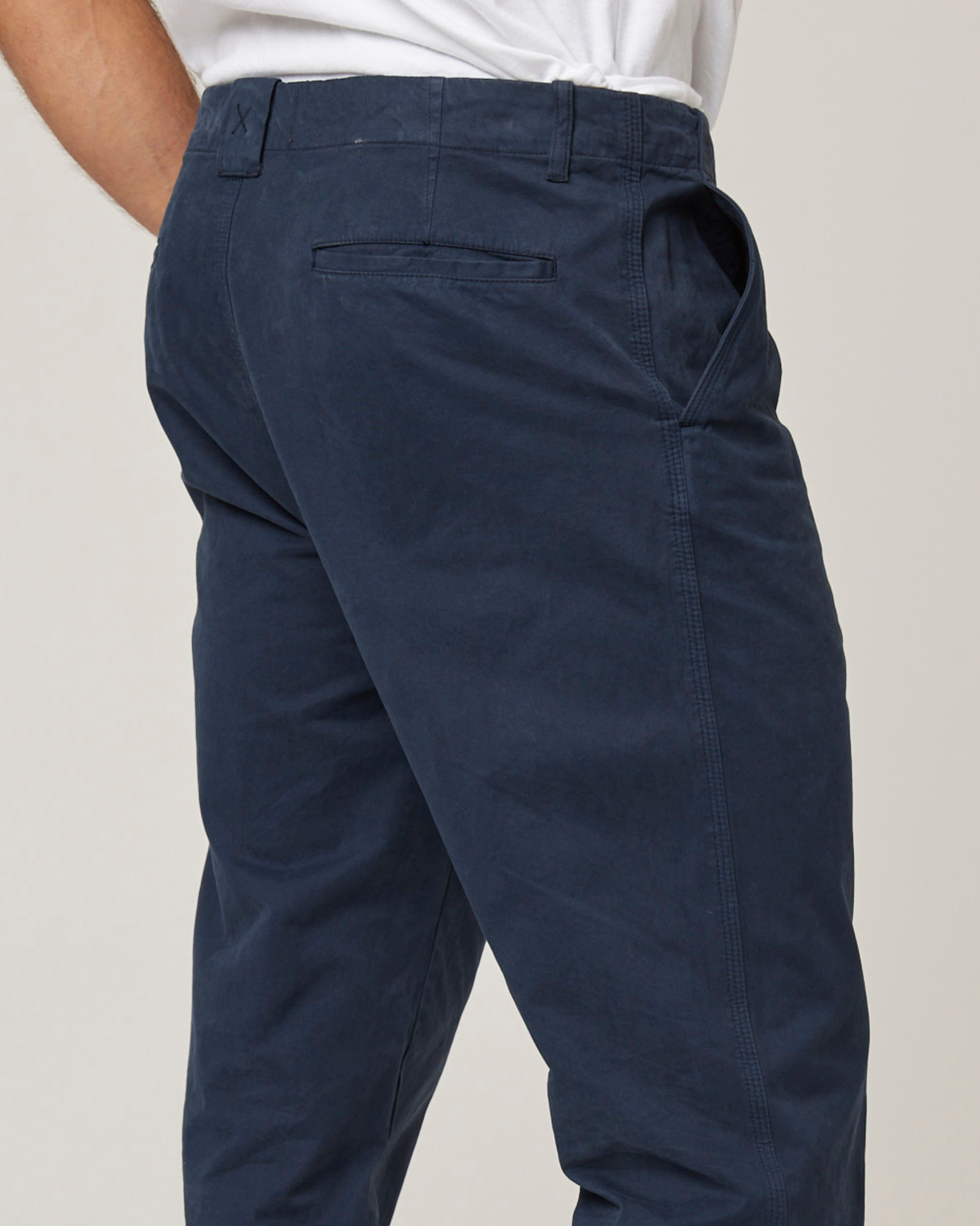 Image of model wearing Ashton Chore Trousers. 