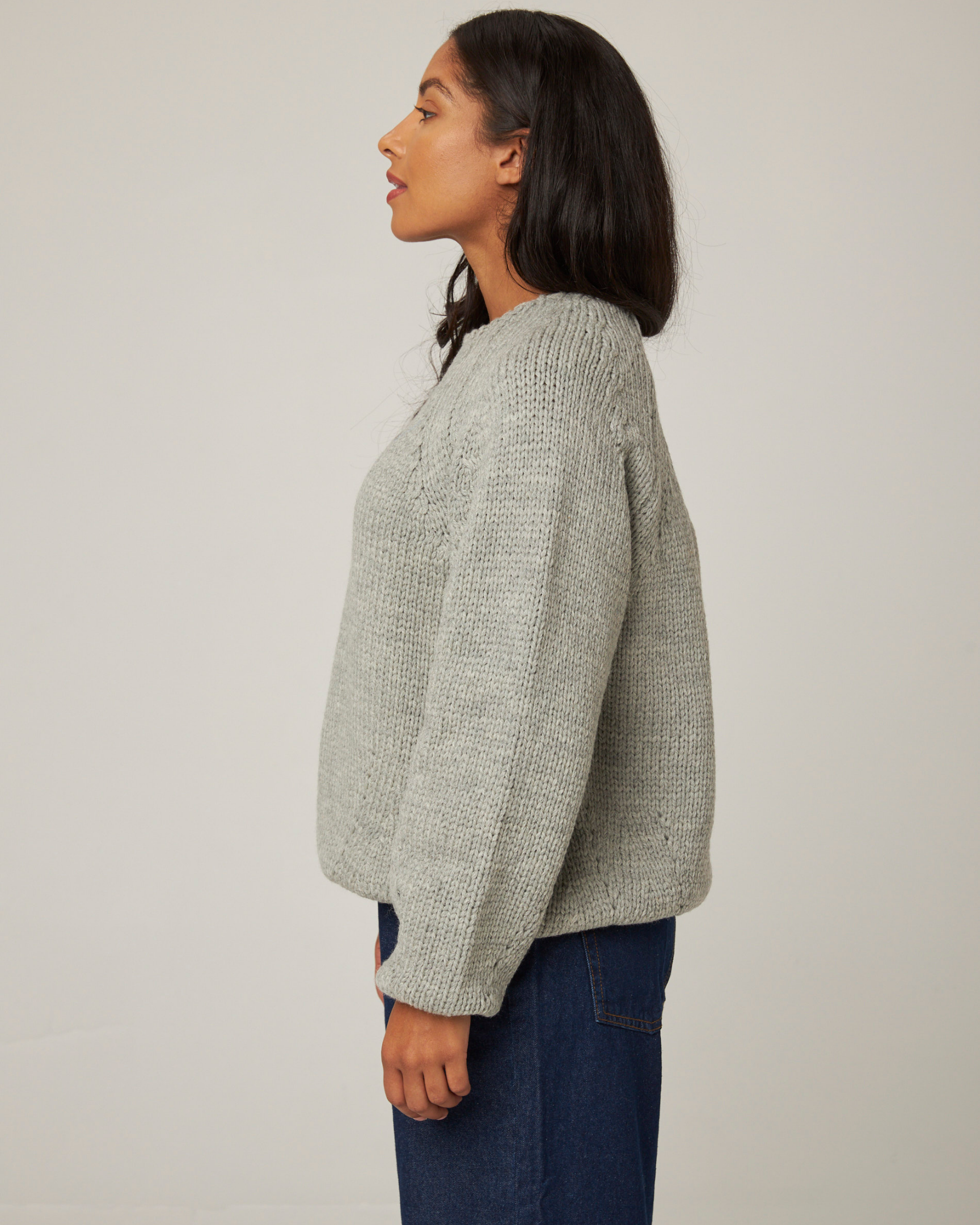 Image of model wearing Beacon Jumper. 
