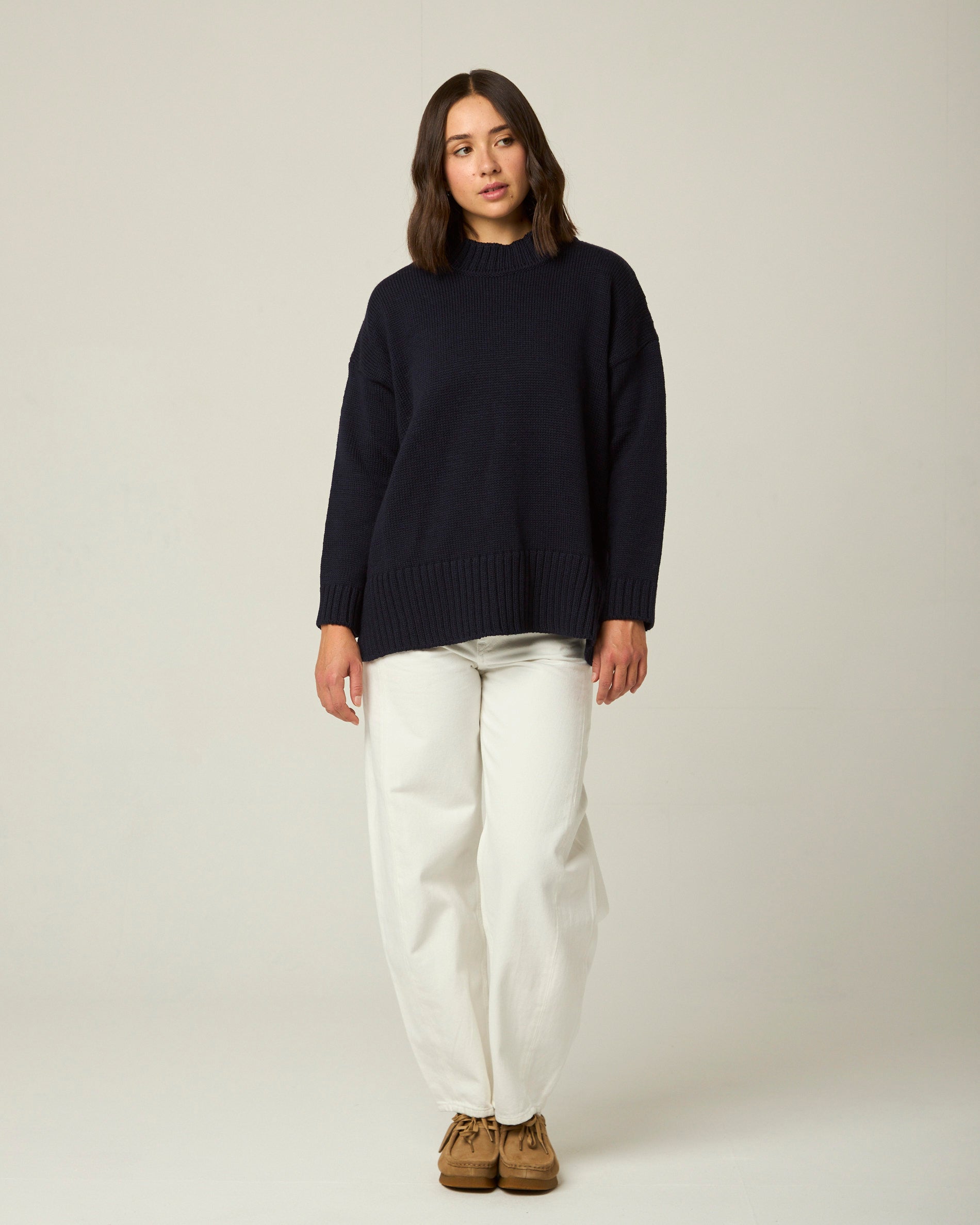 Image of model wearing Bearing Full Jumper. 