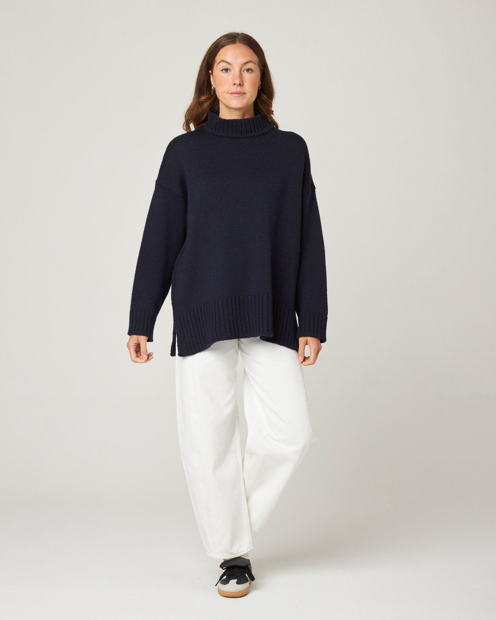 Image of model wearing Bearing Full Jumper. 