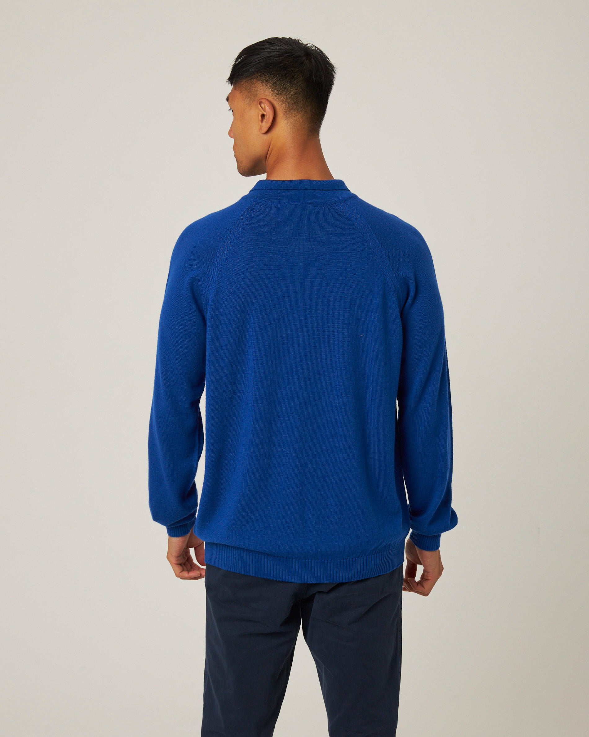 Image of model wearing Beauford Polo Shirt. Model is 6ft1in, chest size 38in and wearing size Medium