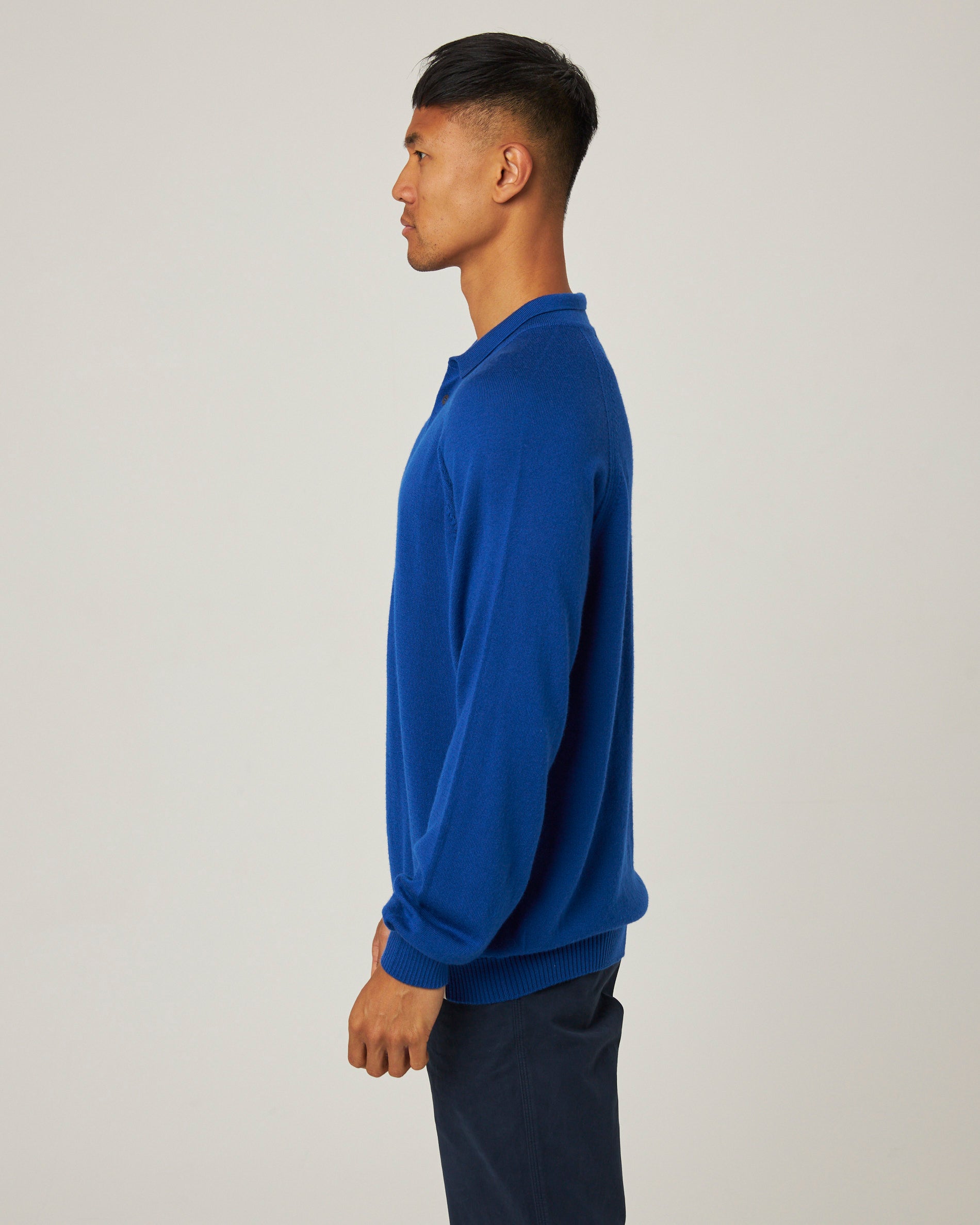 Image of model wearing Beauford Polo Shirt. Model is 6ft1in, chest size 38in and wearing size Medium