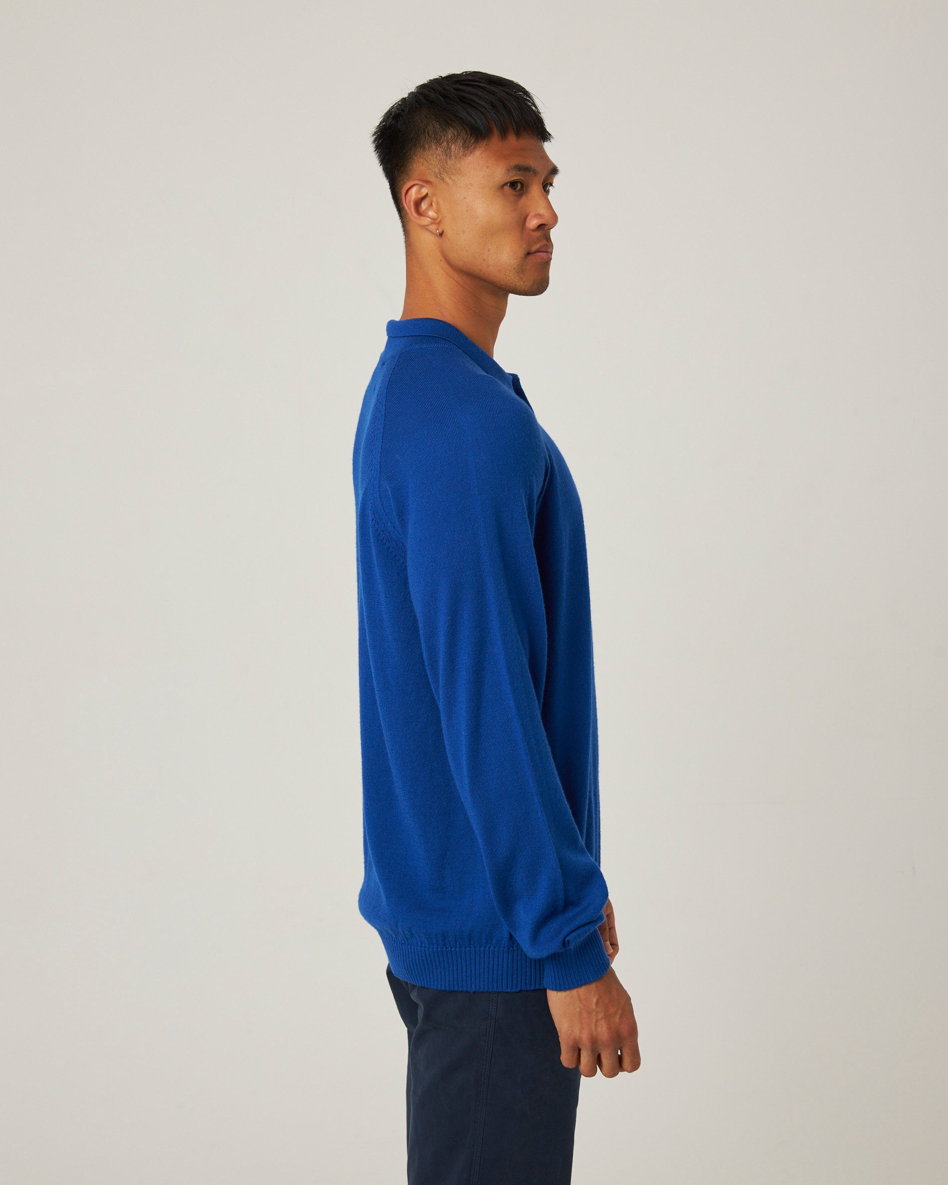 Image of model wearing Beauford Polo Shirt. Model is 6ft1in, chest size 38in and wearing size Medium