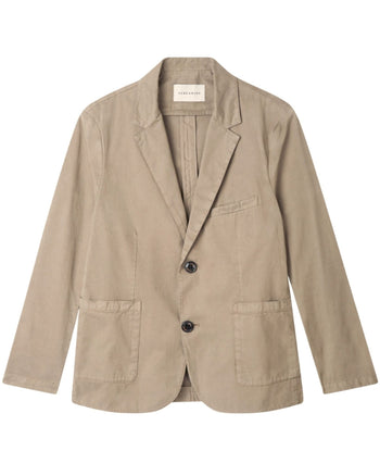 Image of model wearing Belmont Blazer. 