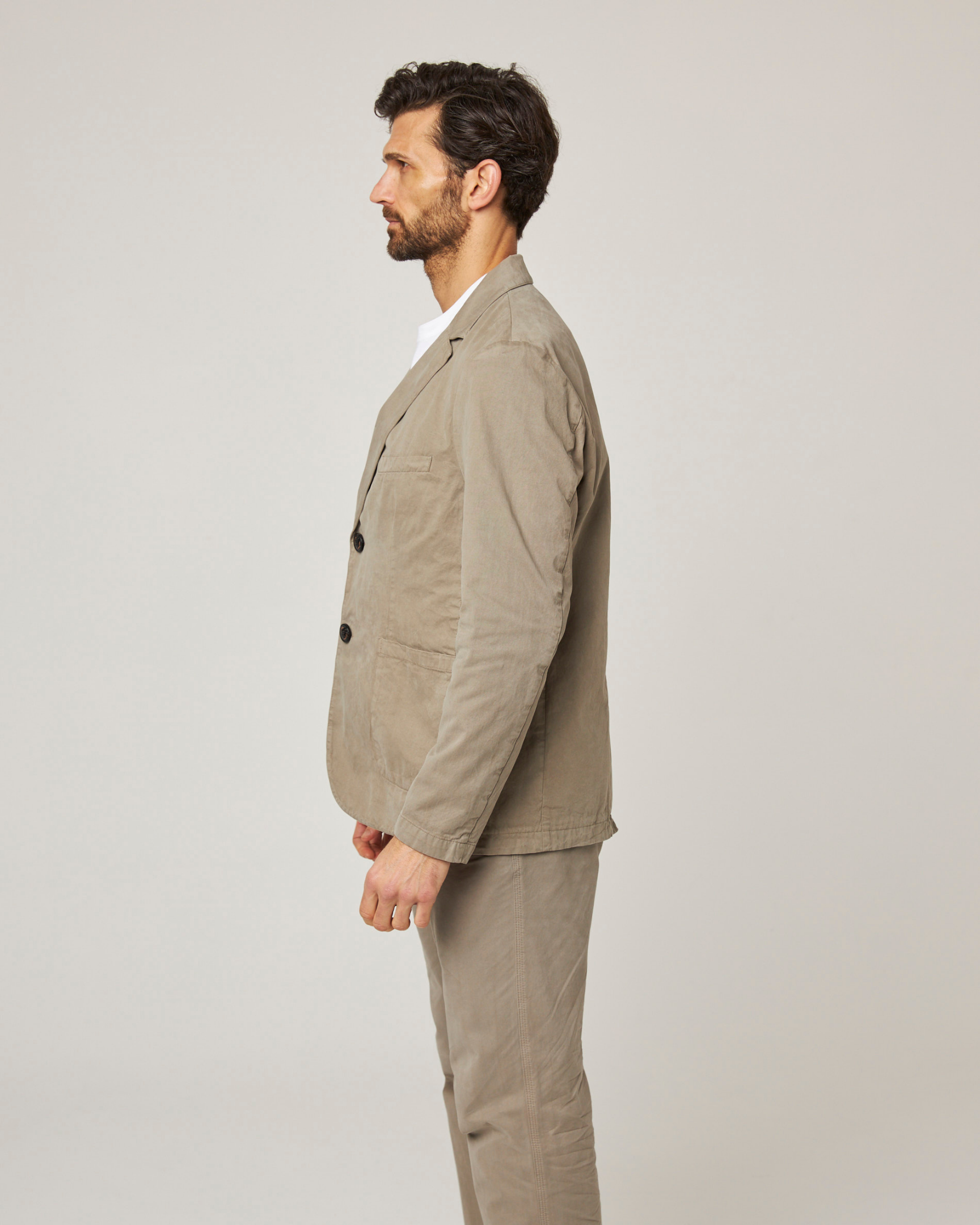 Image of model wearing Belmont Blazer. 