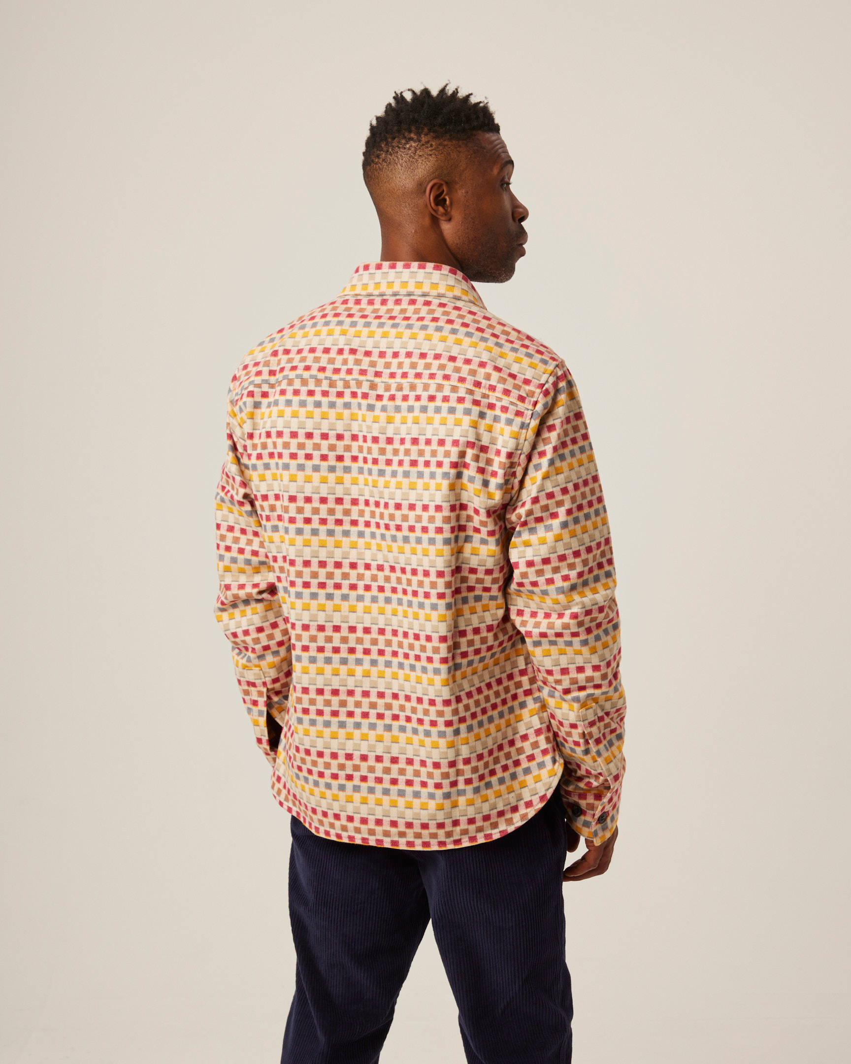 Image of model wearing Blunt Overshirt. 