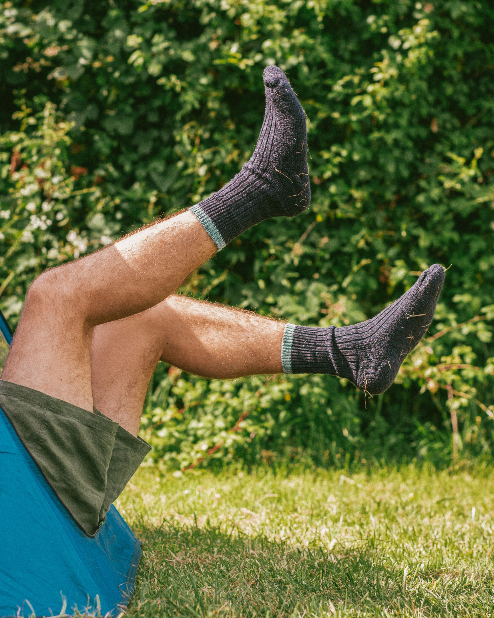 Image of model wearing Boot Socks. Small - UK4-7/ Large - UK 8-12