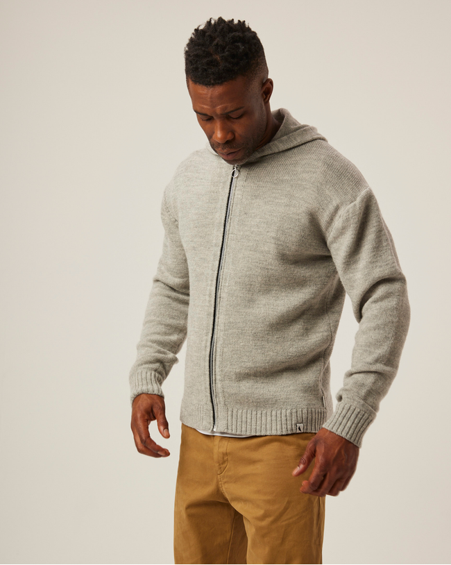 Light knitted hoodie hot sale