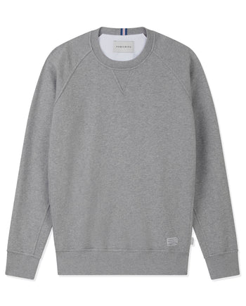 Image of model wearing Classic Loopback Sweatshirt. 