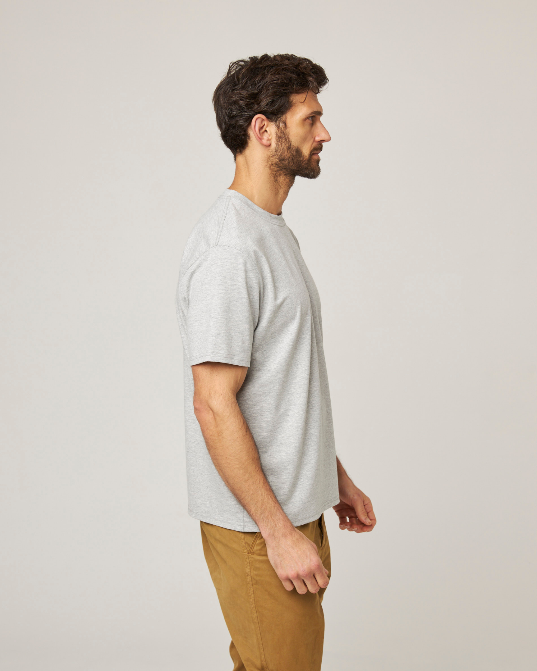 Image of model wearing Classic T-Shirt. 