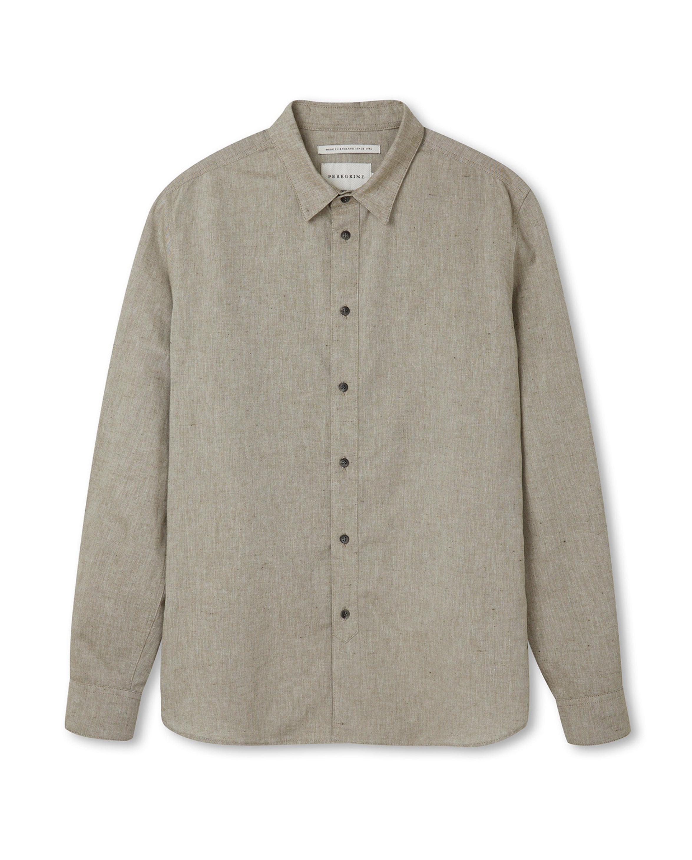 Image of model wearing Linen Shirt . 