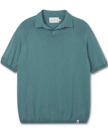 Image of model wearing Emery Polo Shirt 2.0. 