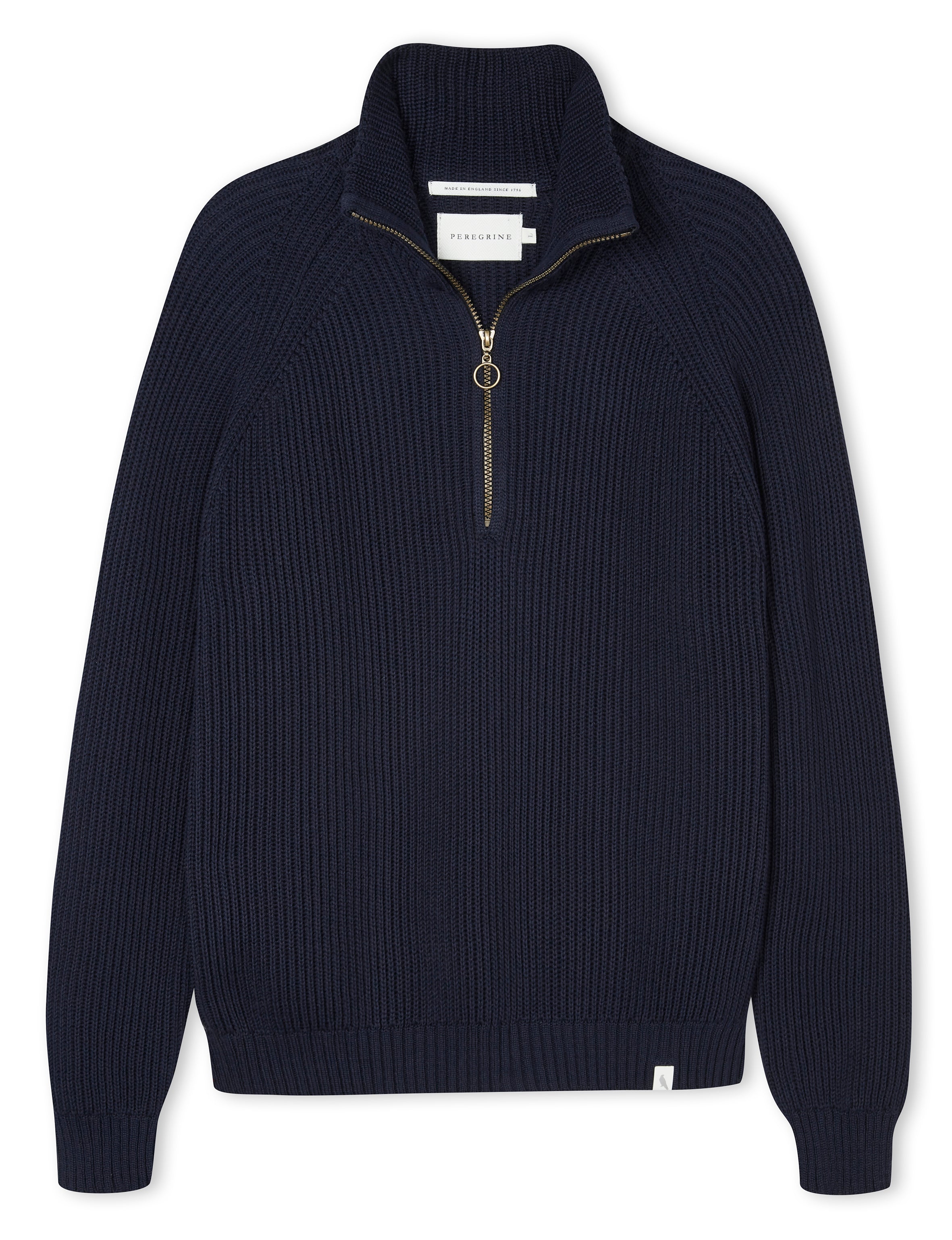 Image of model wearing Ford Zip Neck. Model is 6ft1in, chest size 38in and wearing size Medium