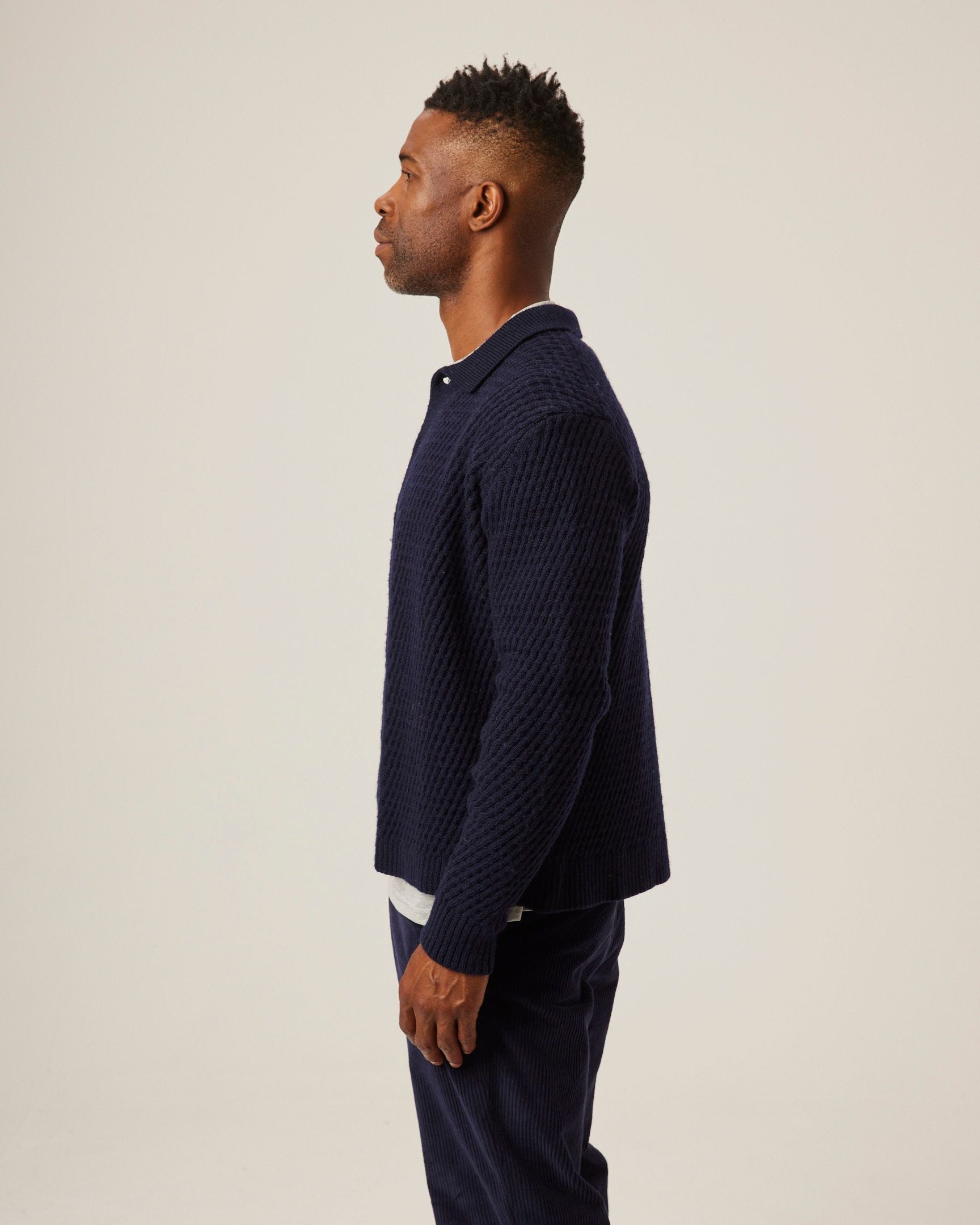 Image of model wearing Hampton Cardigan. 