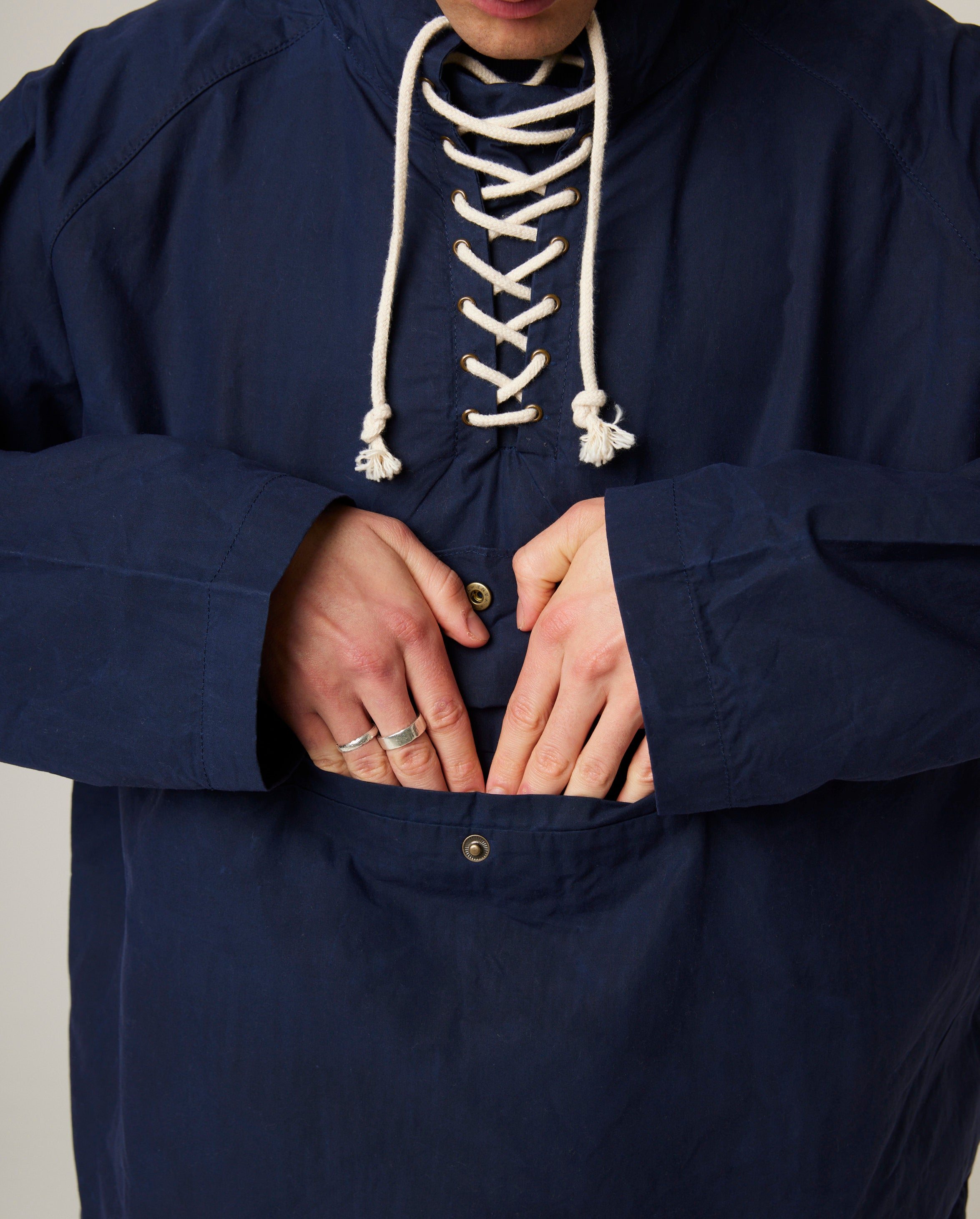 Image of model wearing Hastings Hybrid Cagoule. 