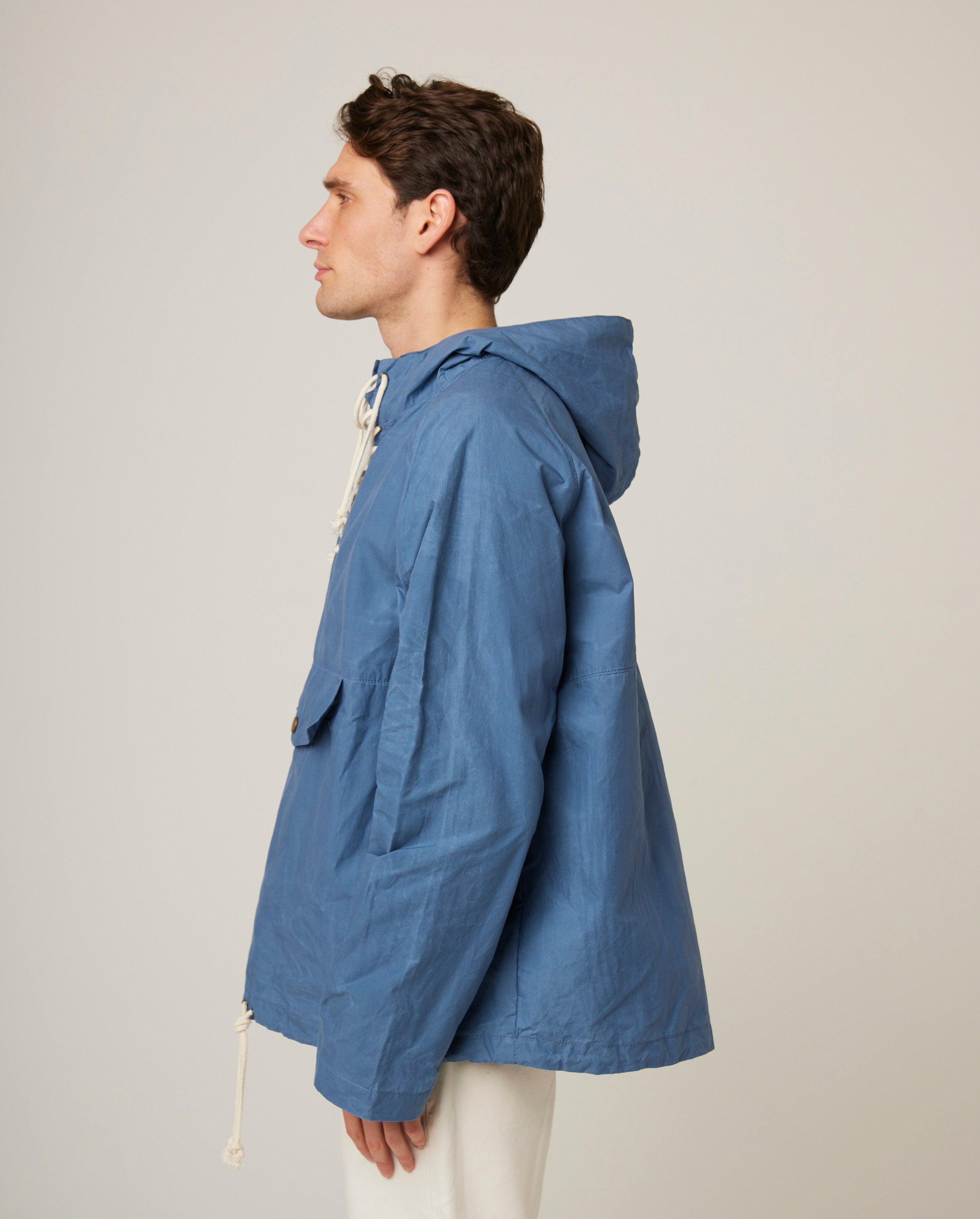 Image of model wearing Hastings Hybrid Cagoule. 