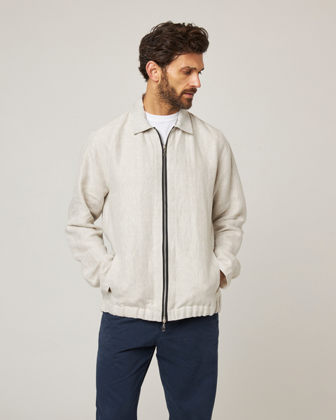 Heybrook Linen Bomber Jacket