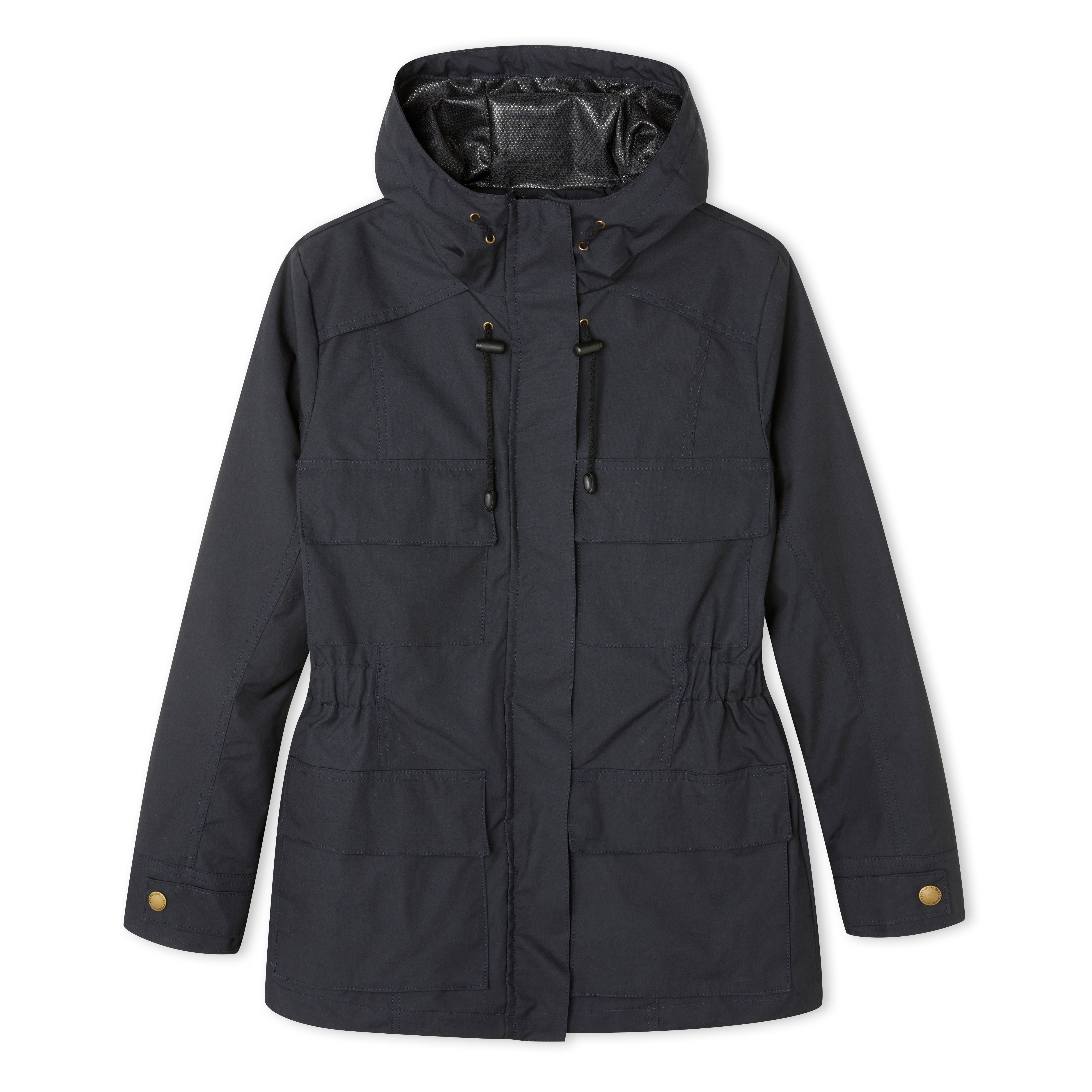 Image of model wearing Hybrid Jacket. Model is 5ft8, size UK 8 and wearing size Small