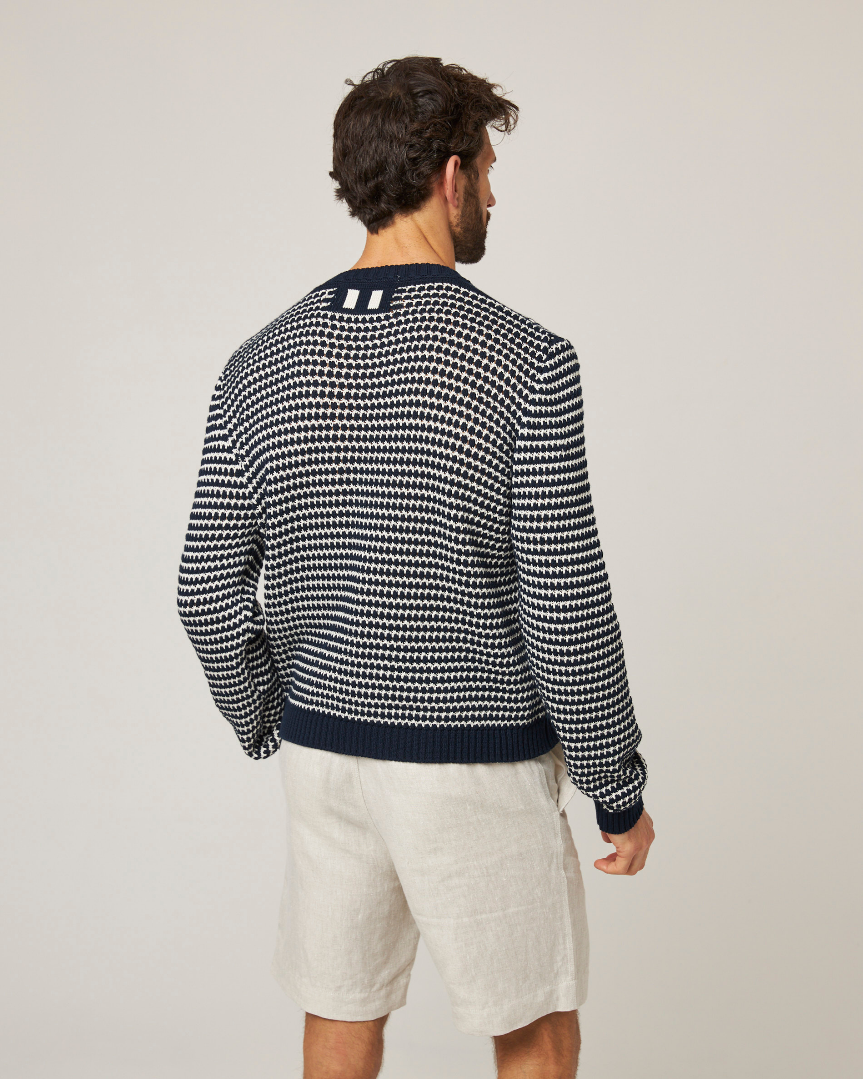 Image of model wearing Island Crochet Jumper . 