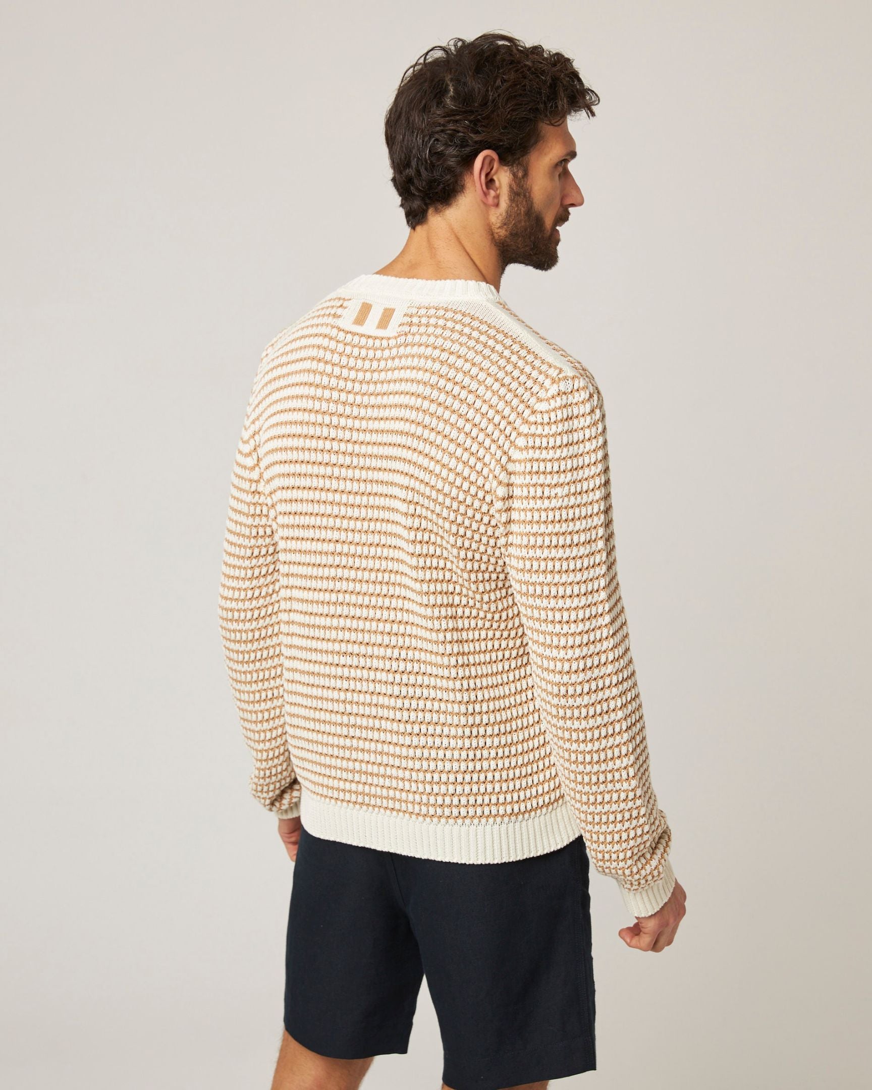 Image of model wearing Island Crochet Jumper . 