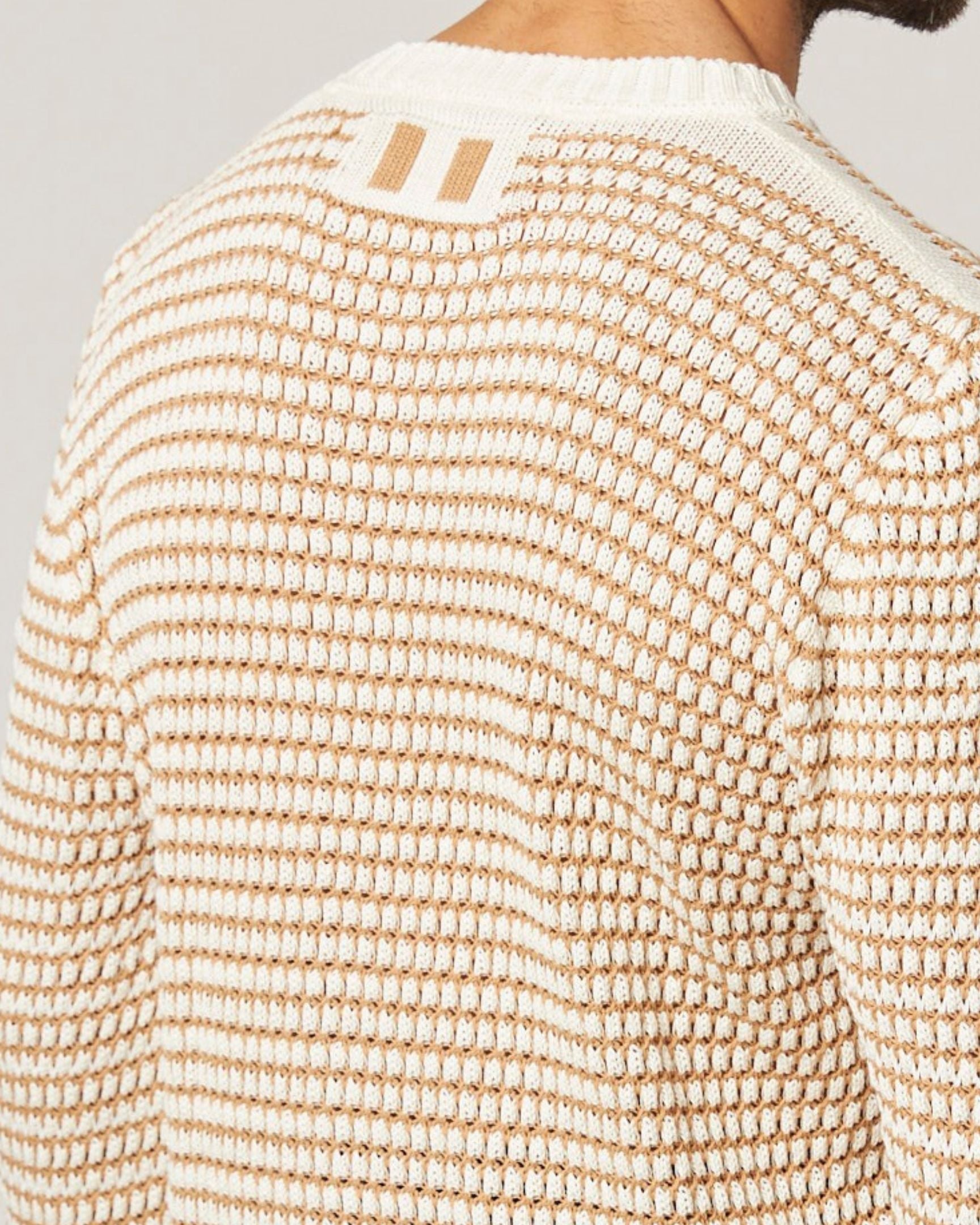 Image of model wearing Island Crochet Jumper . 