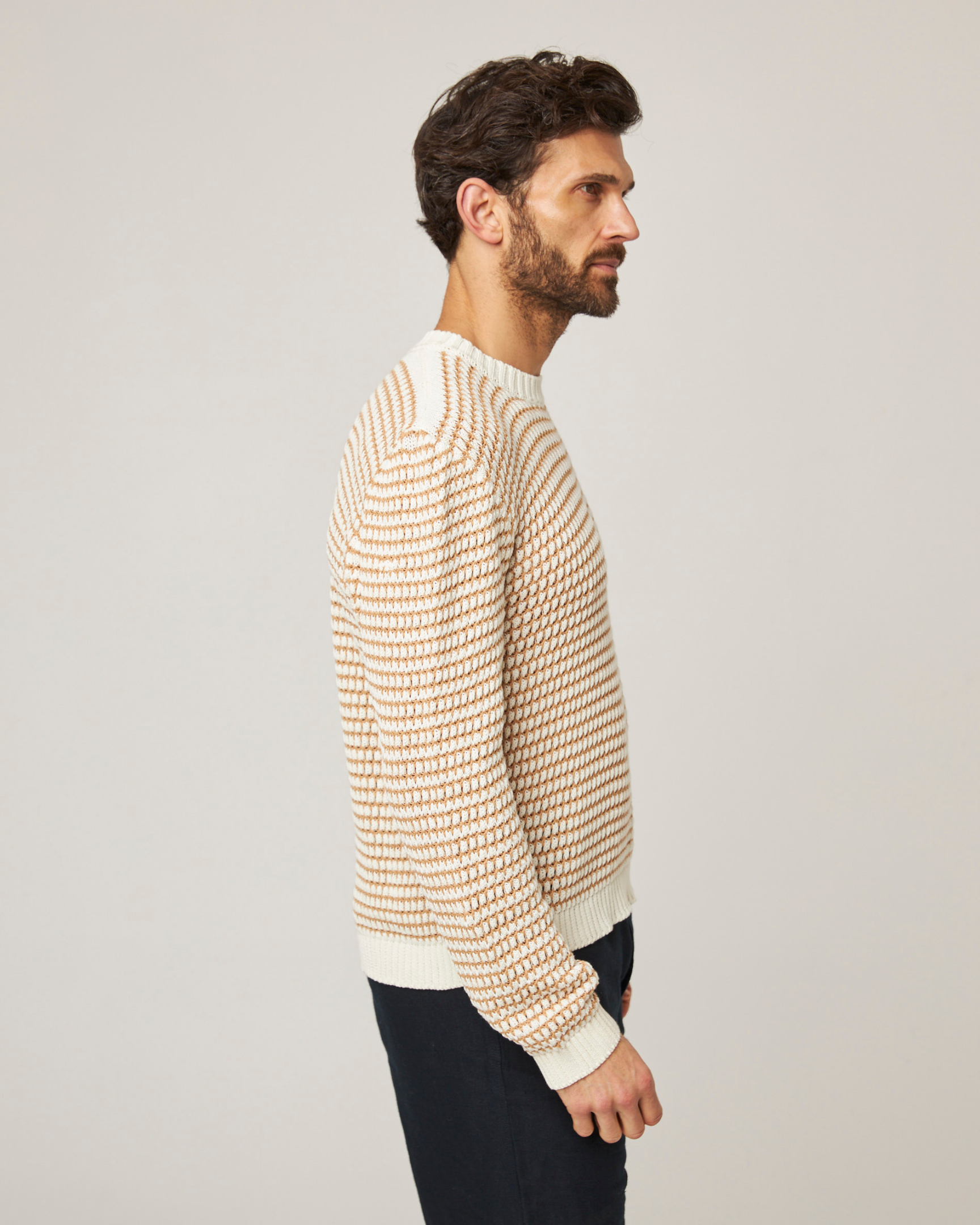 Image of model wearing Island Crochet Jumper . 