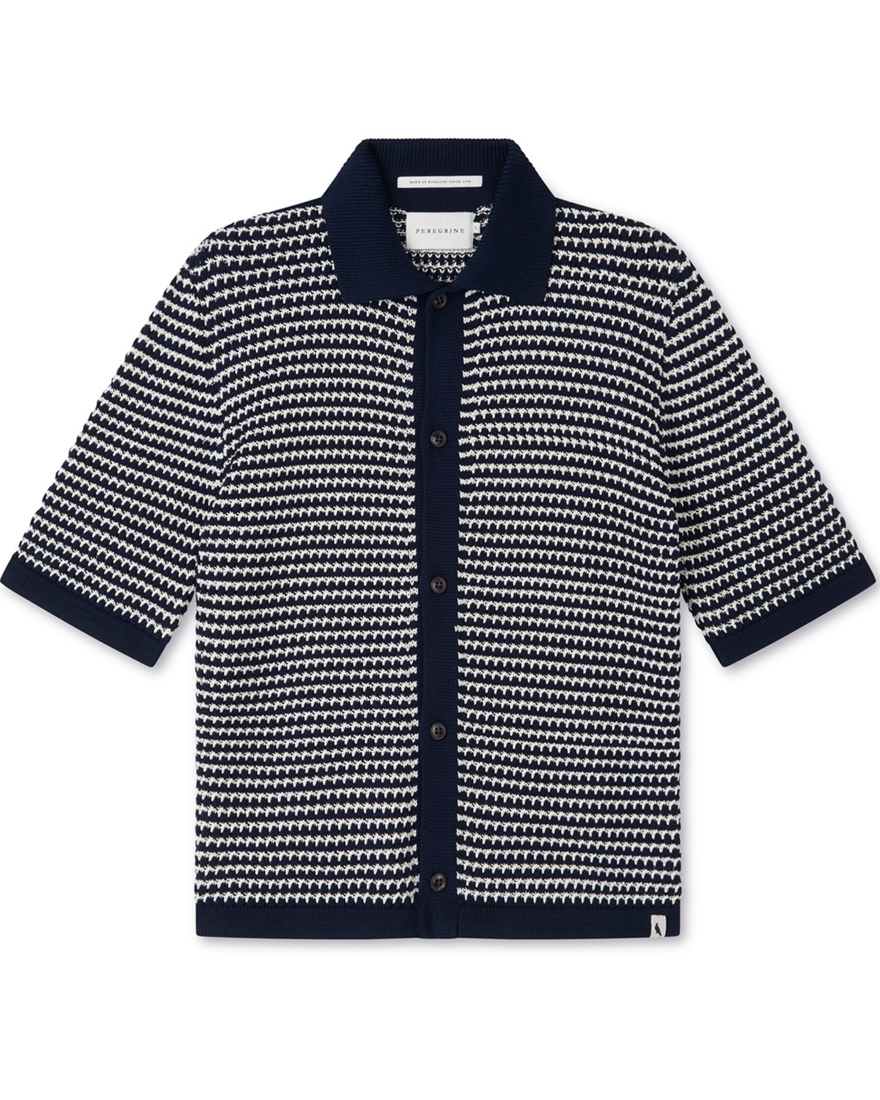 Image of model wearing Island Crochet Shirt. 