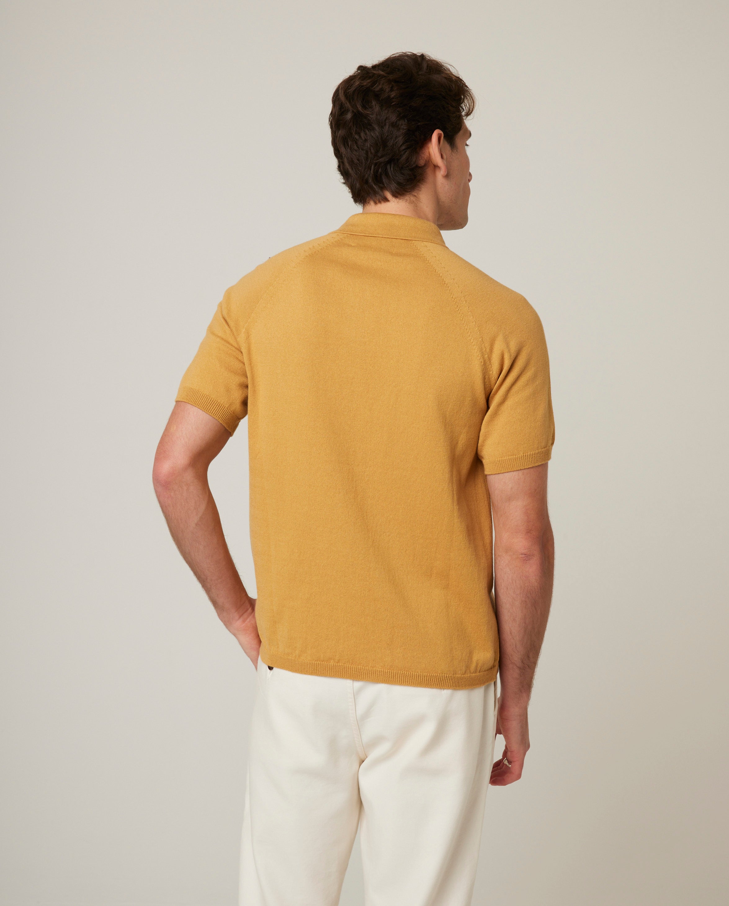 Image of model wearing Jones Polo Shirt 2.0. 