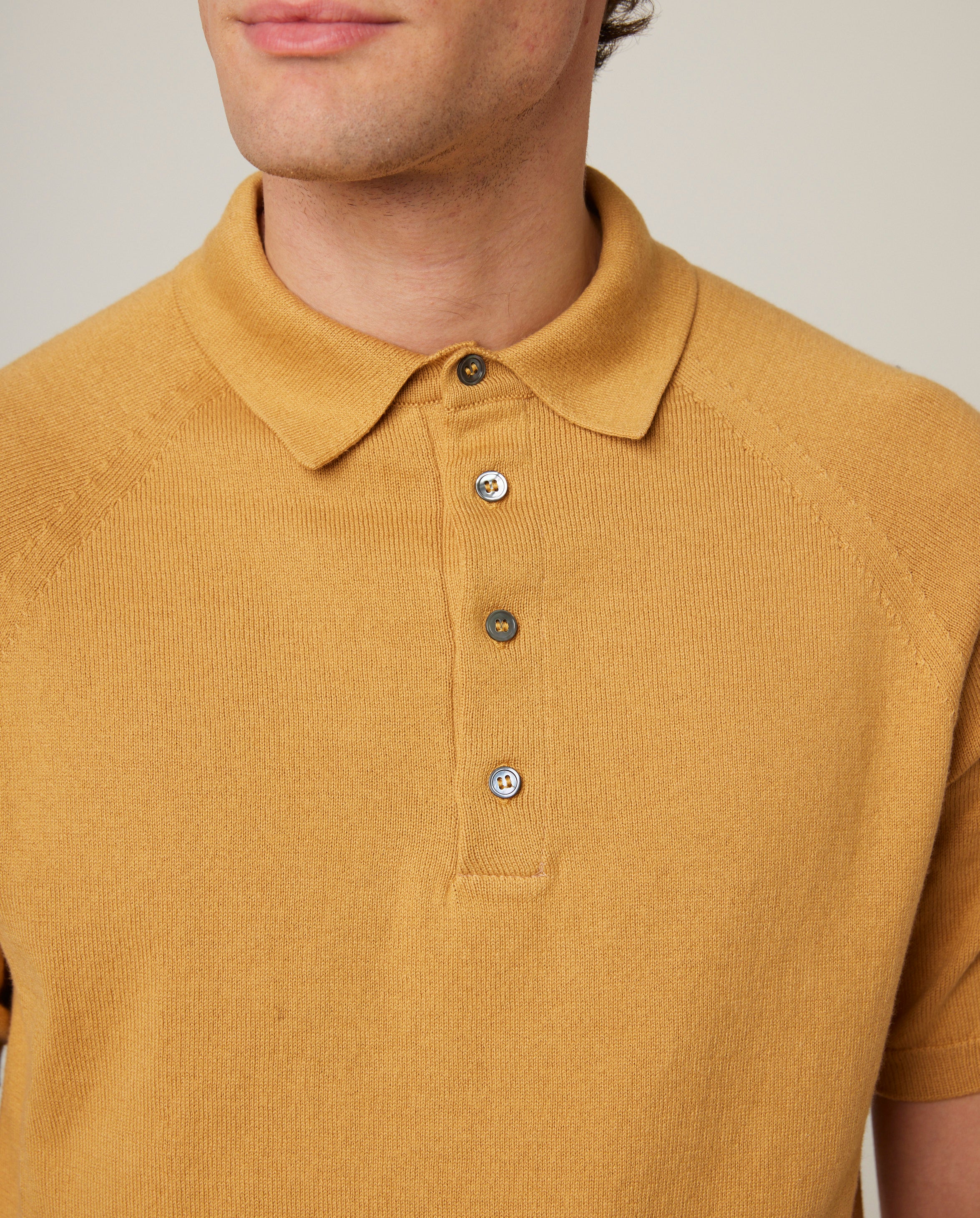 Image of model wearing Jones Polo Shirt 2.0. 