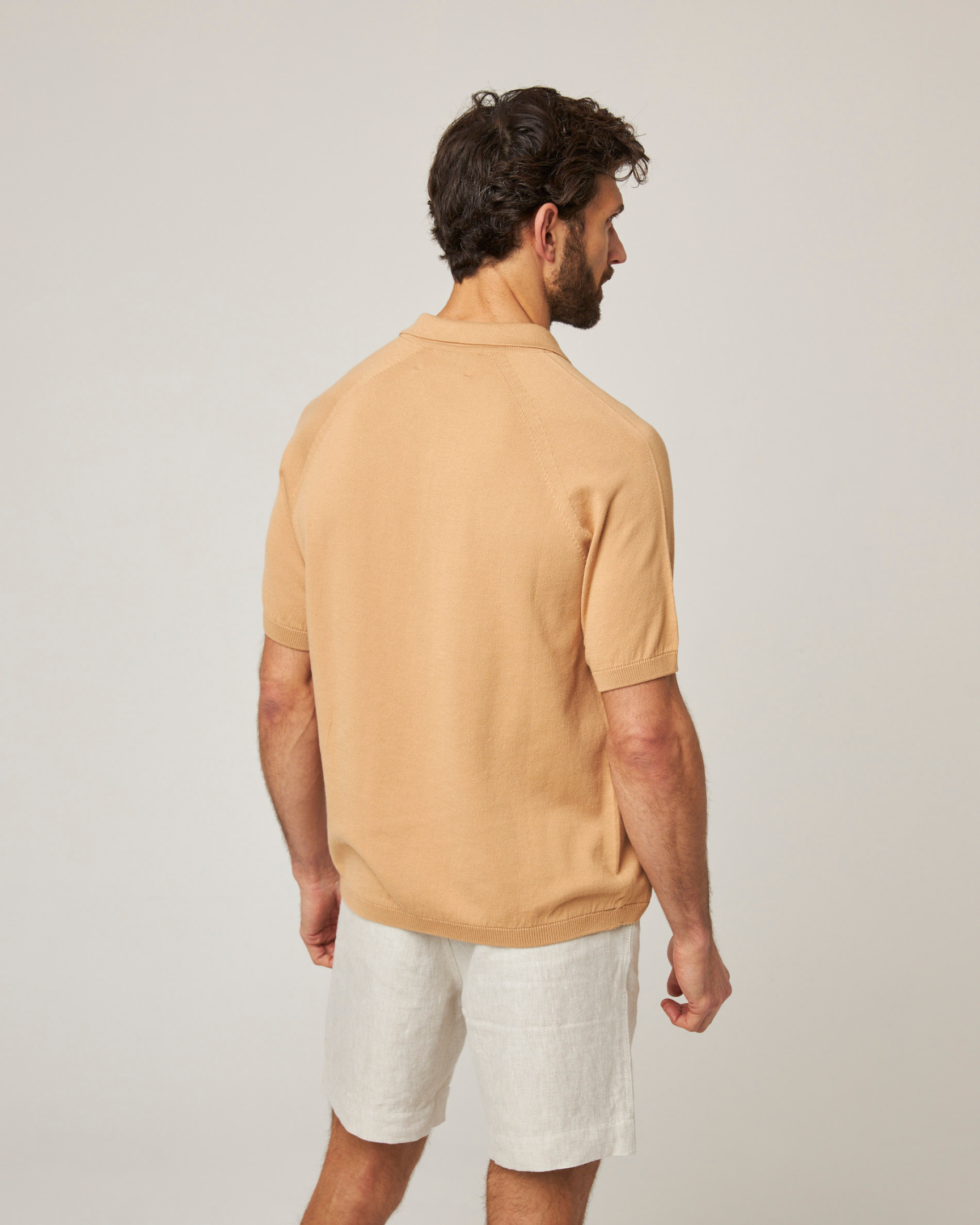 Image of model wearing Jones Polo Shirt 2.0. 