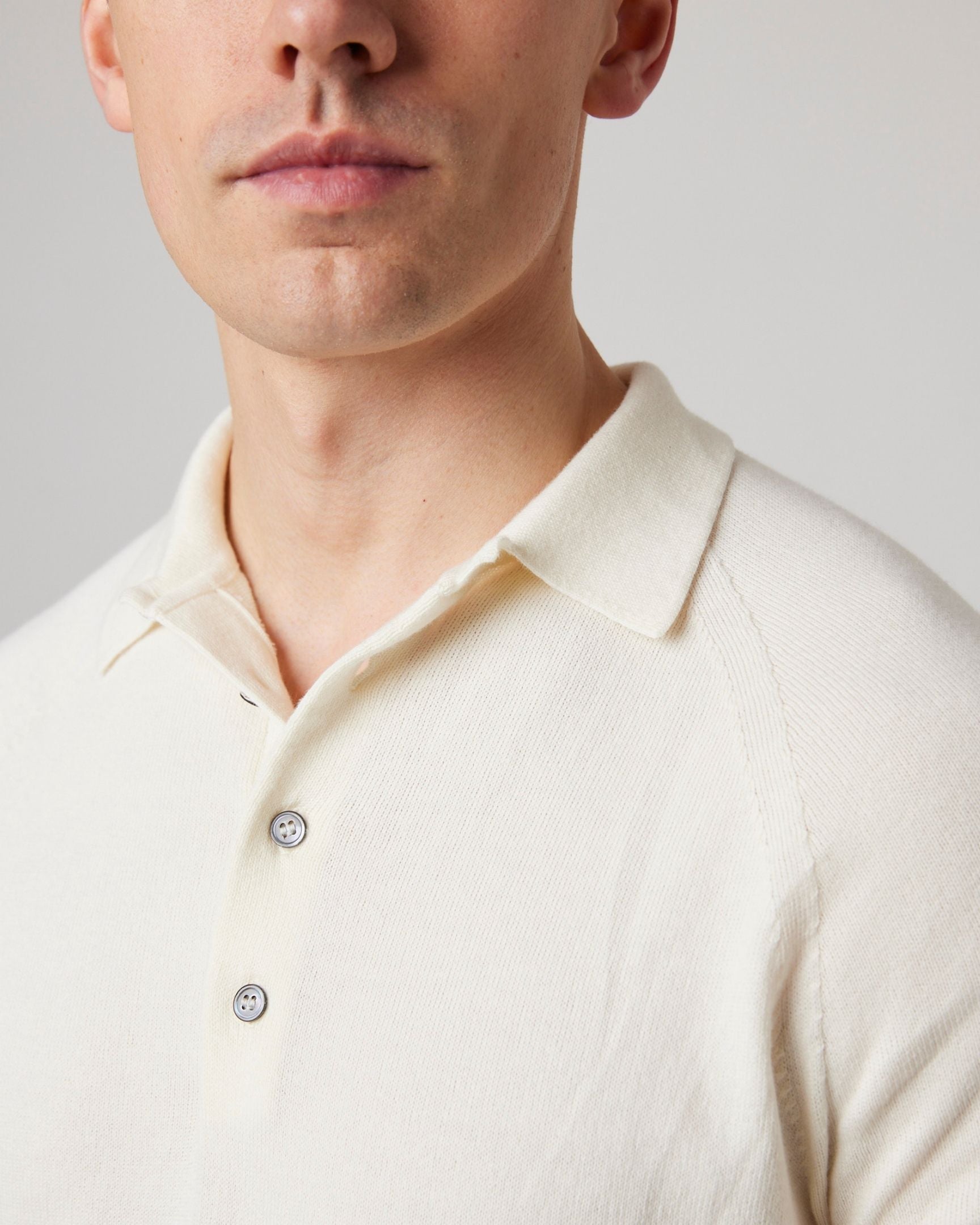 Image of model wearing Jones Polo Shirt 2.0. 