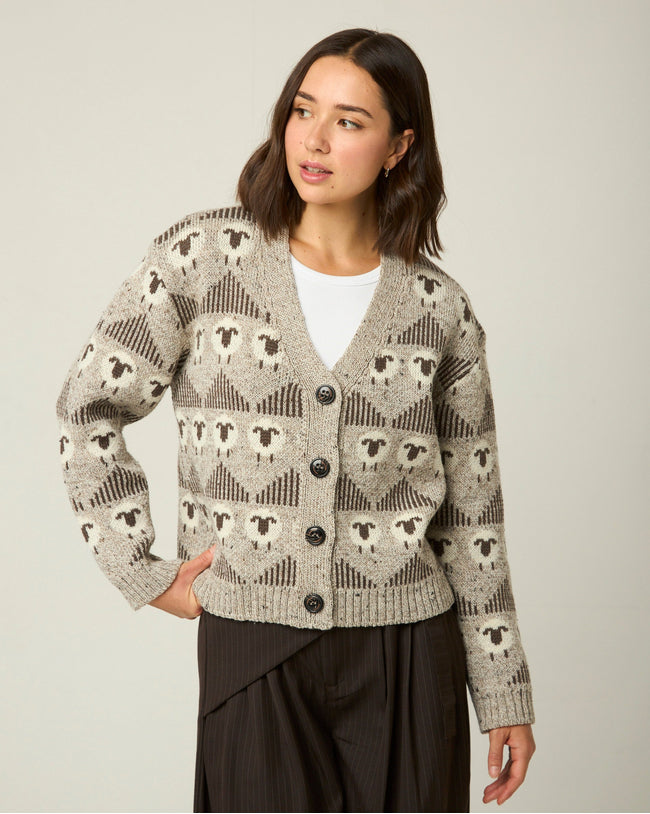 Megan Sheep V-Neck Cardigan