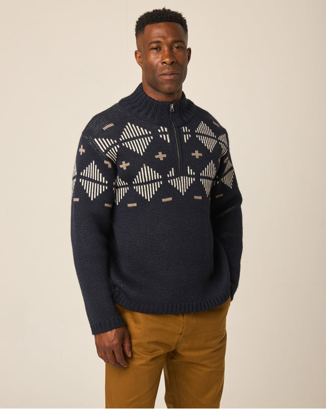 Mountain Zip Neck Sweater