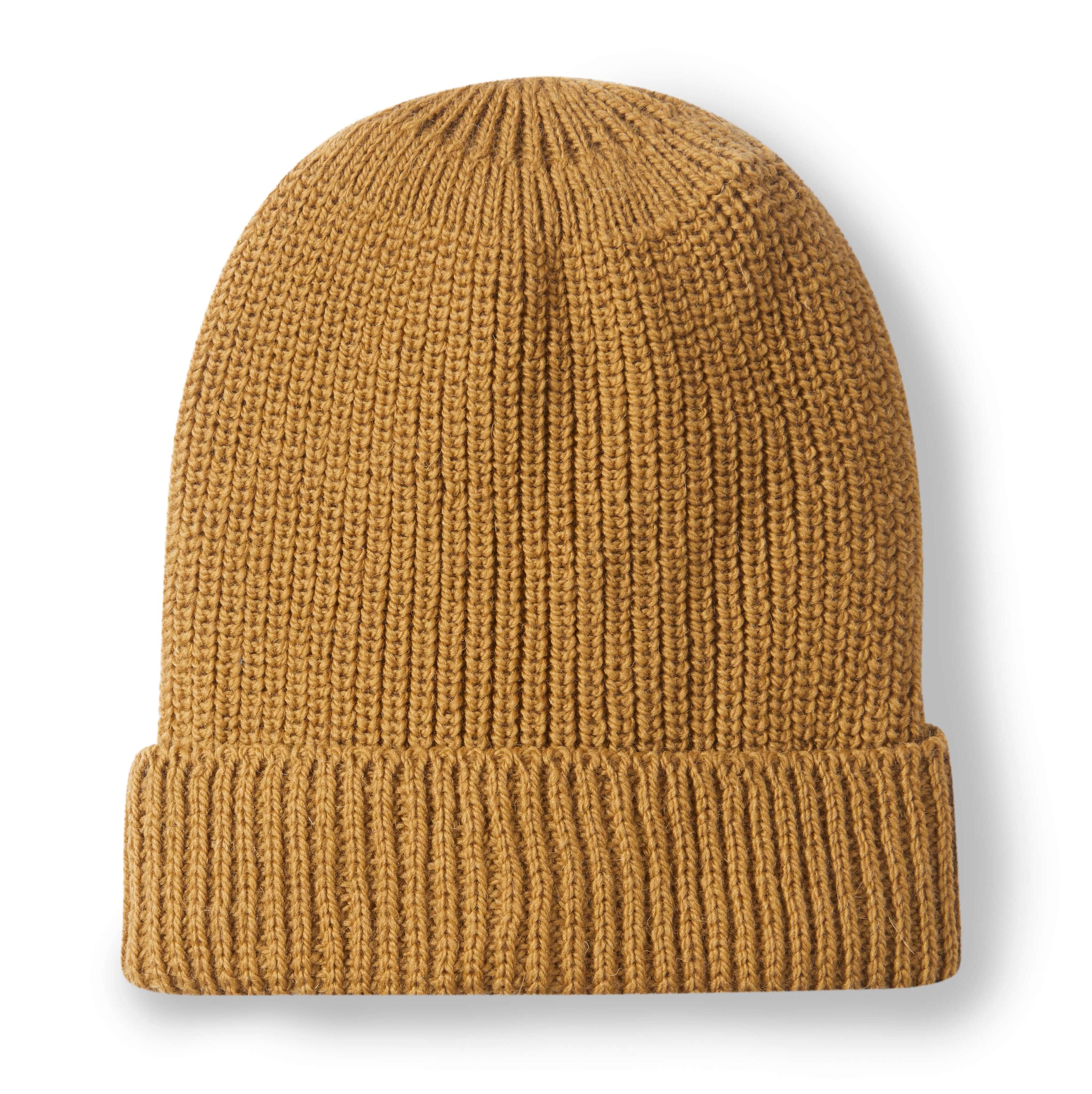 Image of model wearing Porter Ribbed Beanie. One Size 