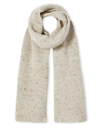 Image of model wearing Porter Ribbed Scarf. One Size 