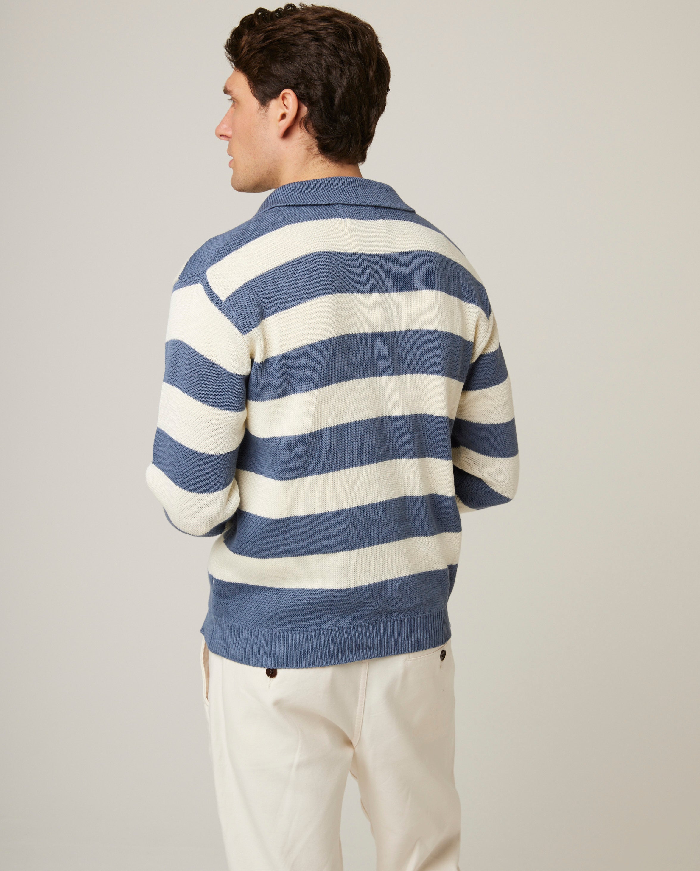 Image of model wearing Richmond Quarter Zip Jumper. 