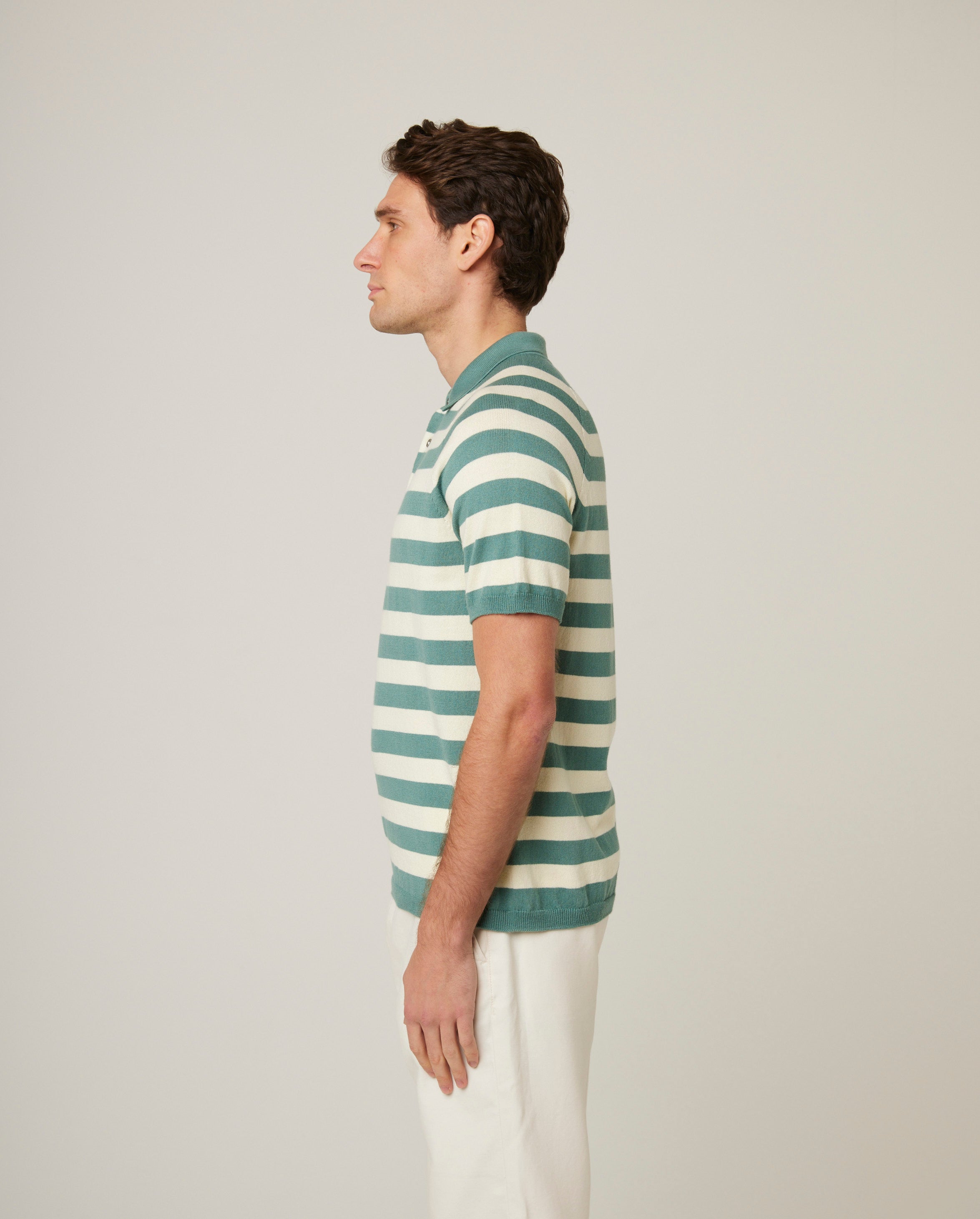 Image of model wearing Rugby Polo Shirt. 