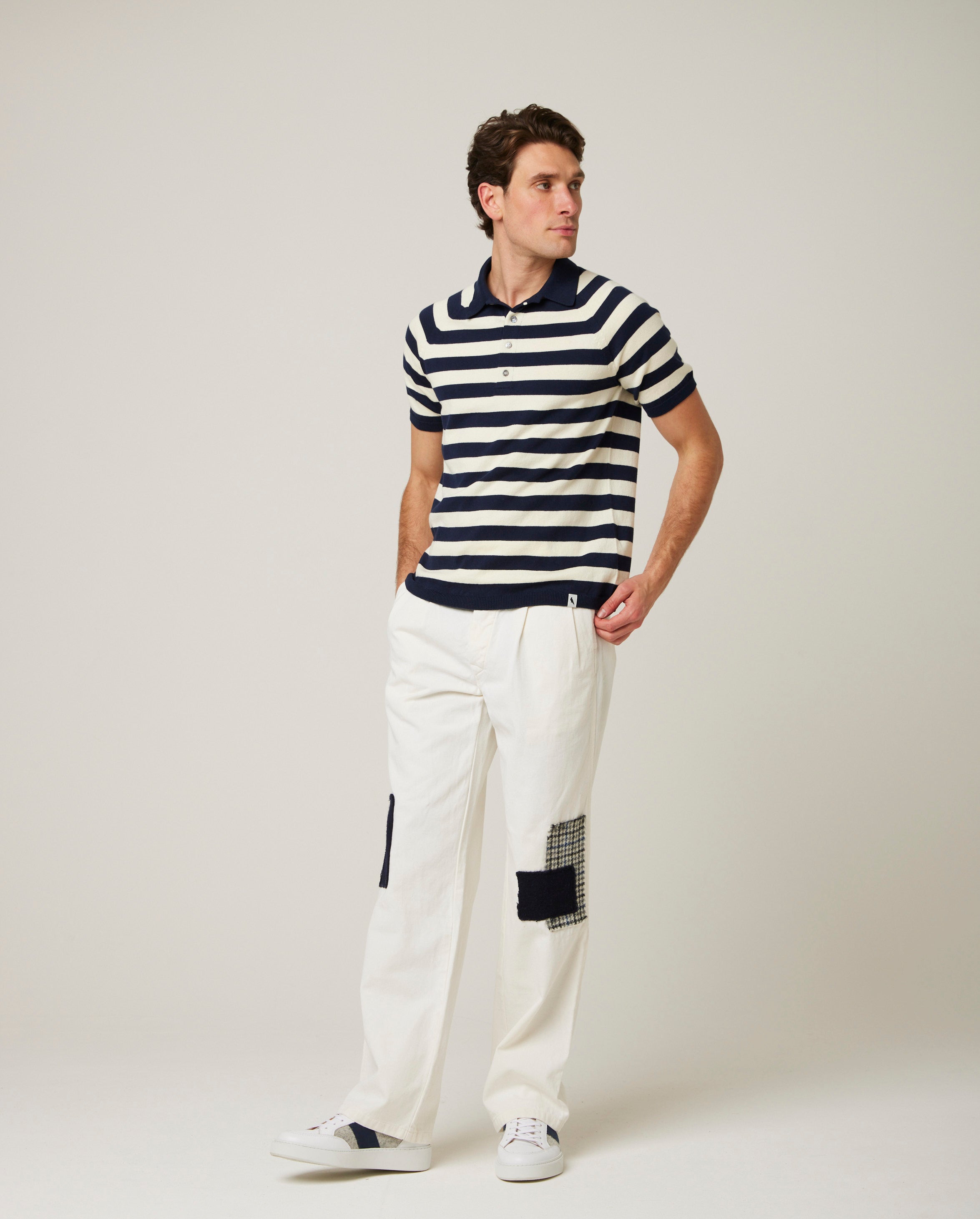 Image of model wearing Rugby Polo Shirt. 