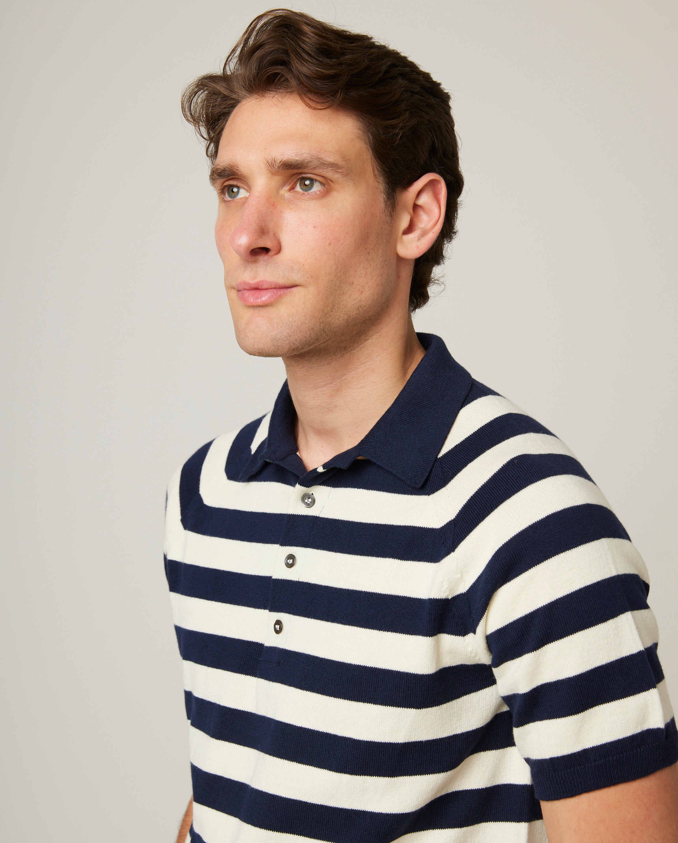 Image of model wearing Rugby Polo Shirt. 