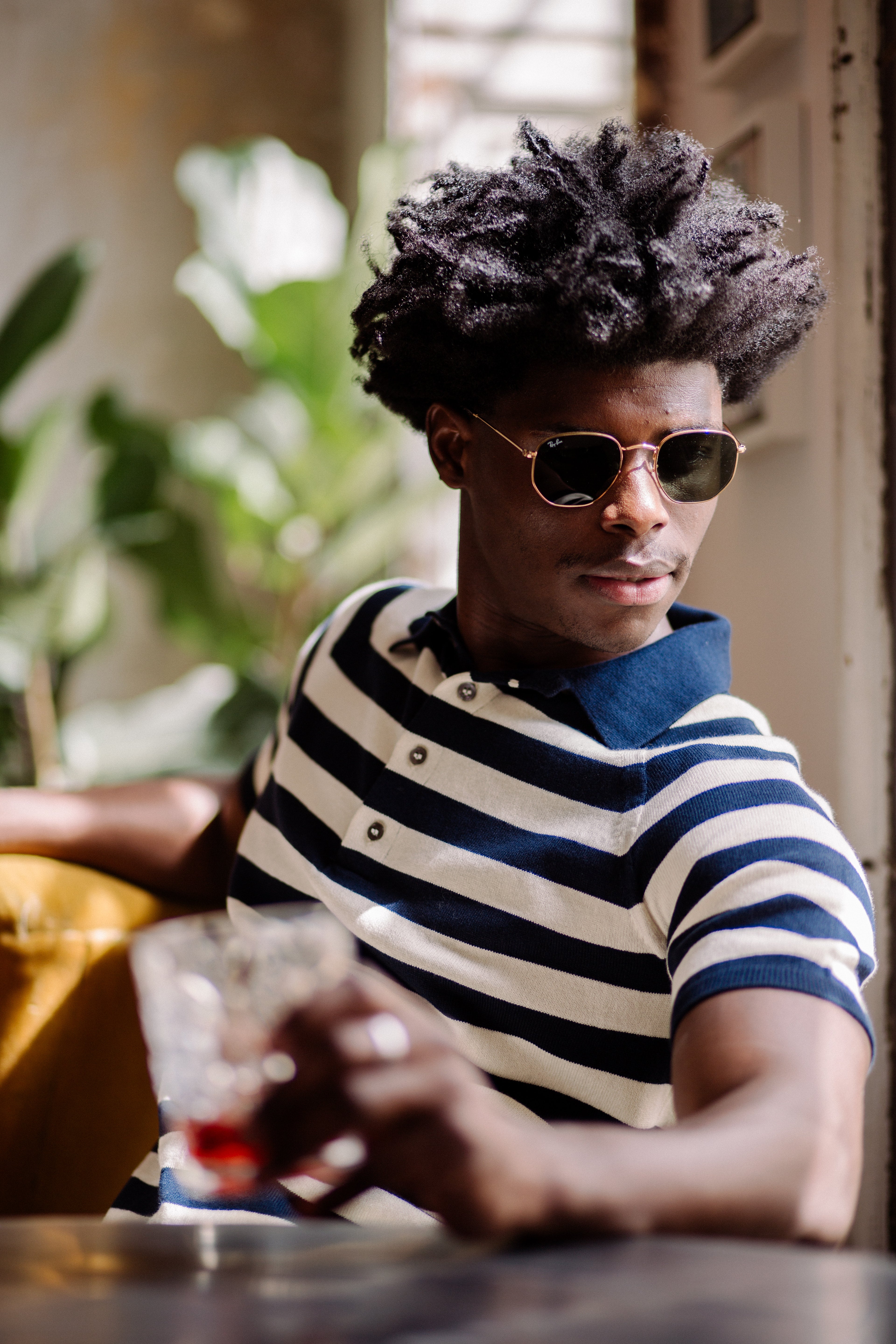 Image of model wearing Rugby Polo Shirt. 