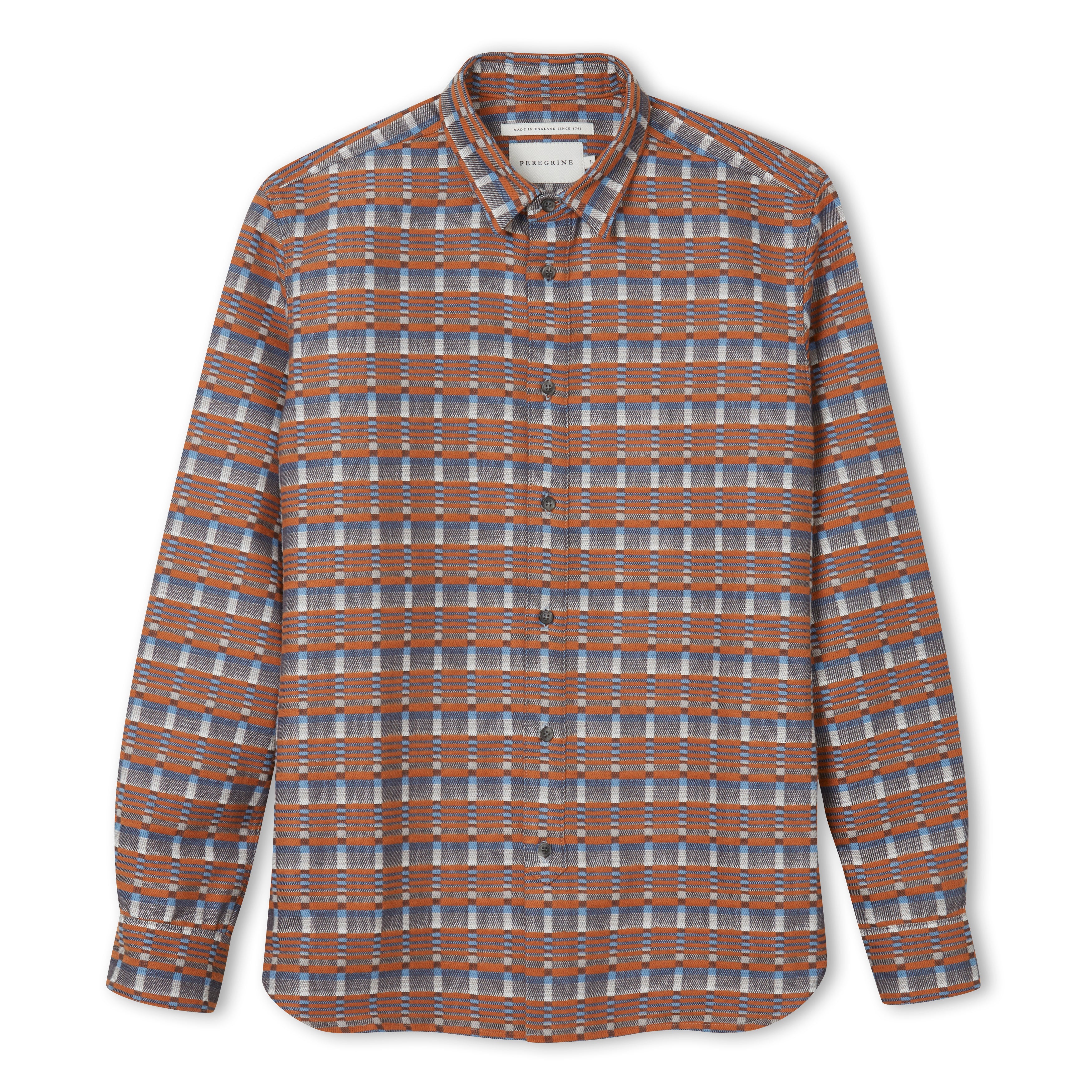 Image of model wearing Tilford Shirt. Model is 6ft1in, chest size 38in and wearing size Large