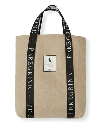 Image of model wearing Recycled Wool Tote Bag. One Size