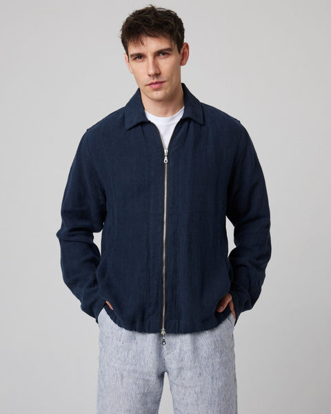 Windsor Linen Bomber Jacket